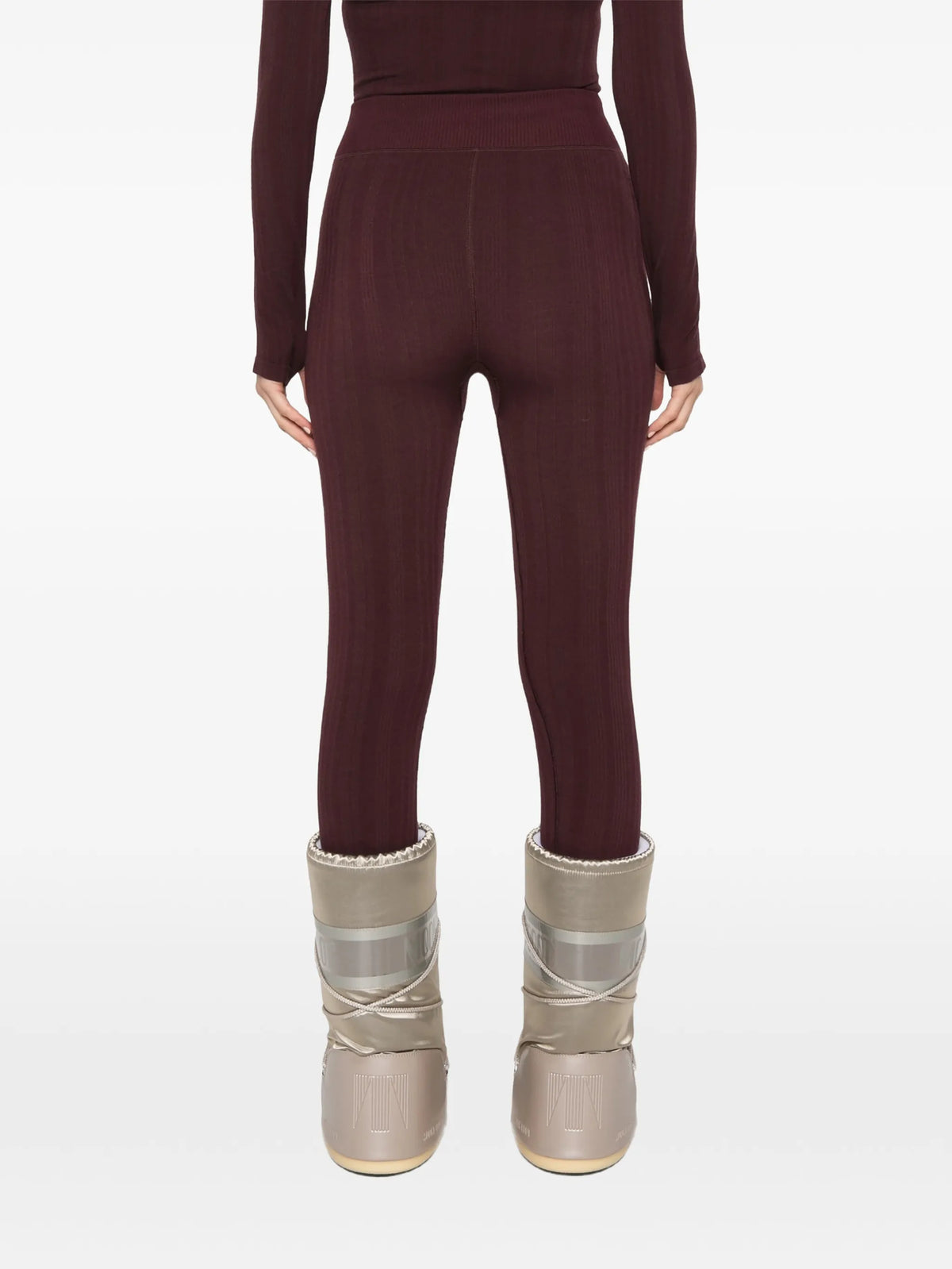 ribbed-knit leggings