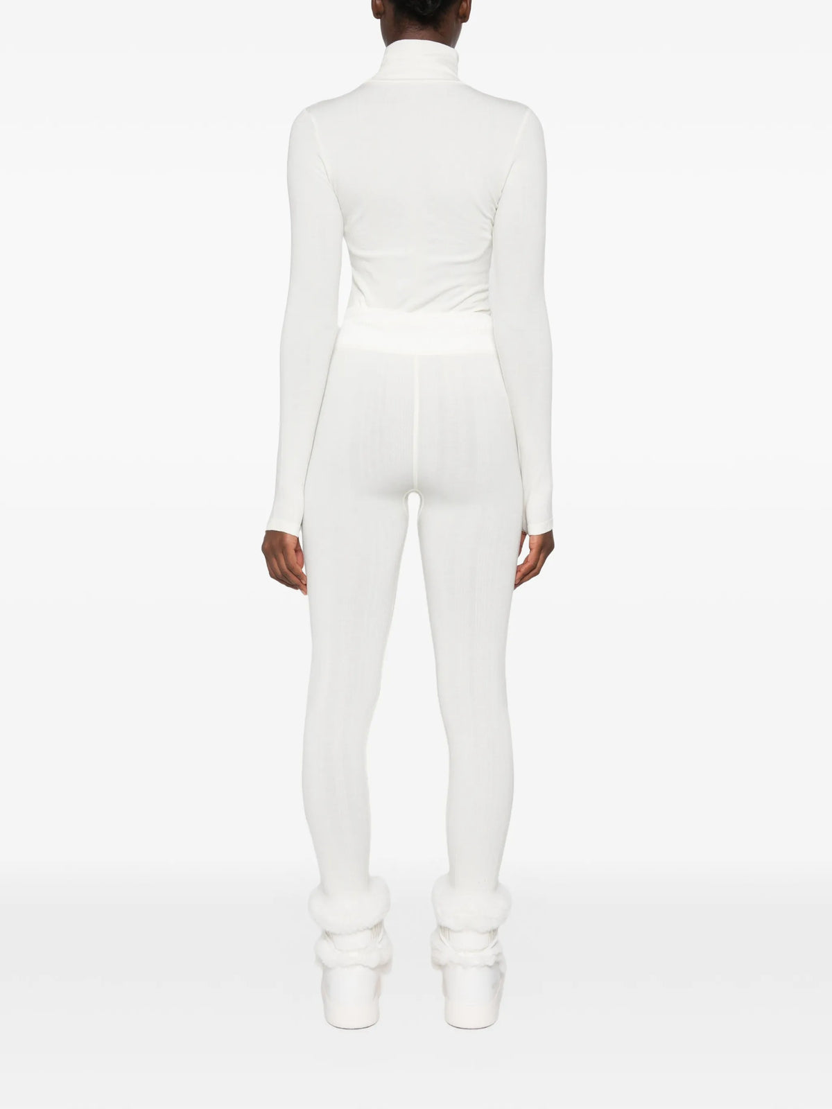 ribbed-knit leggings