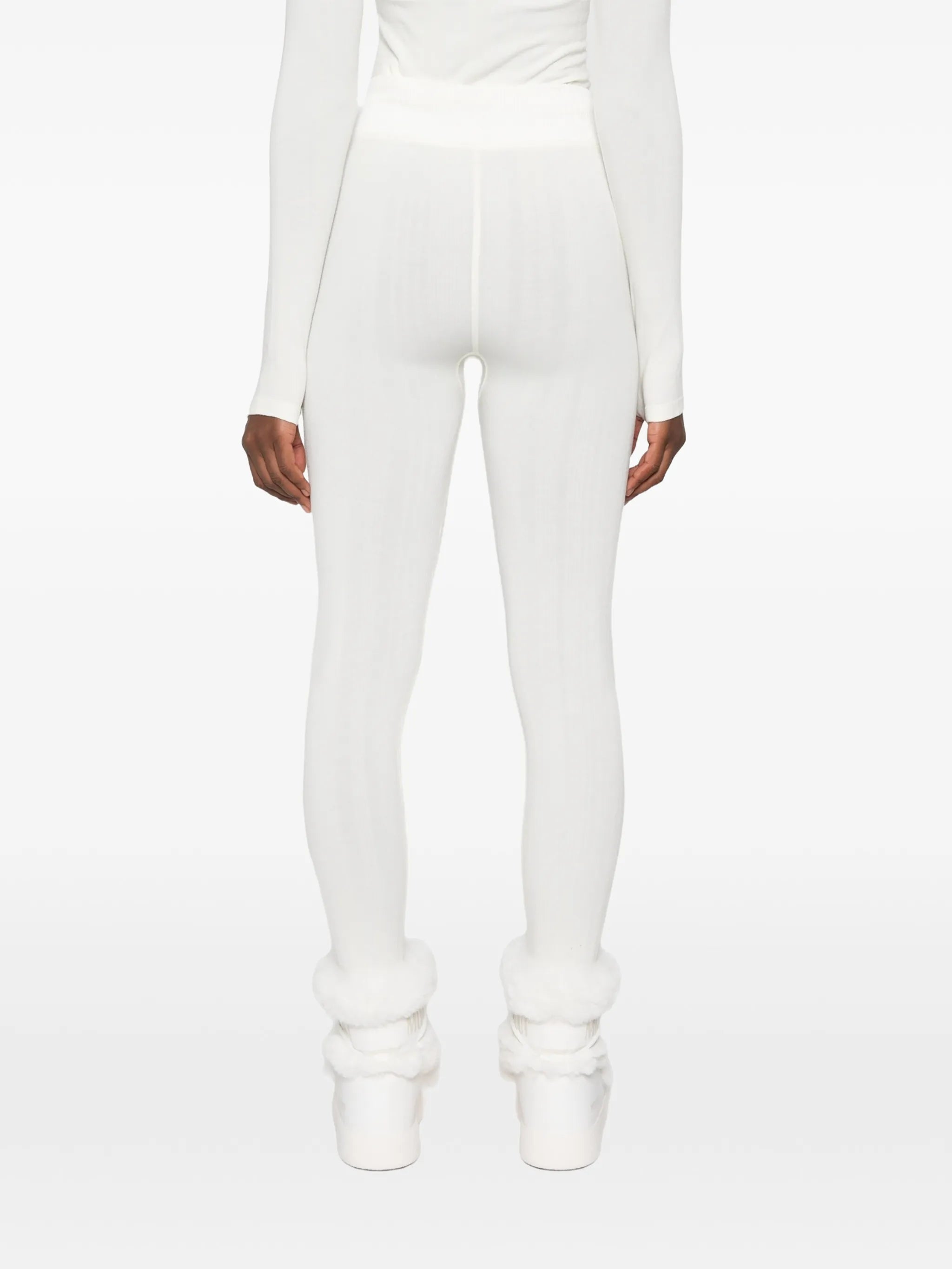 ribbed-knit leggings