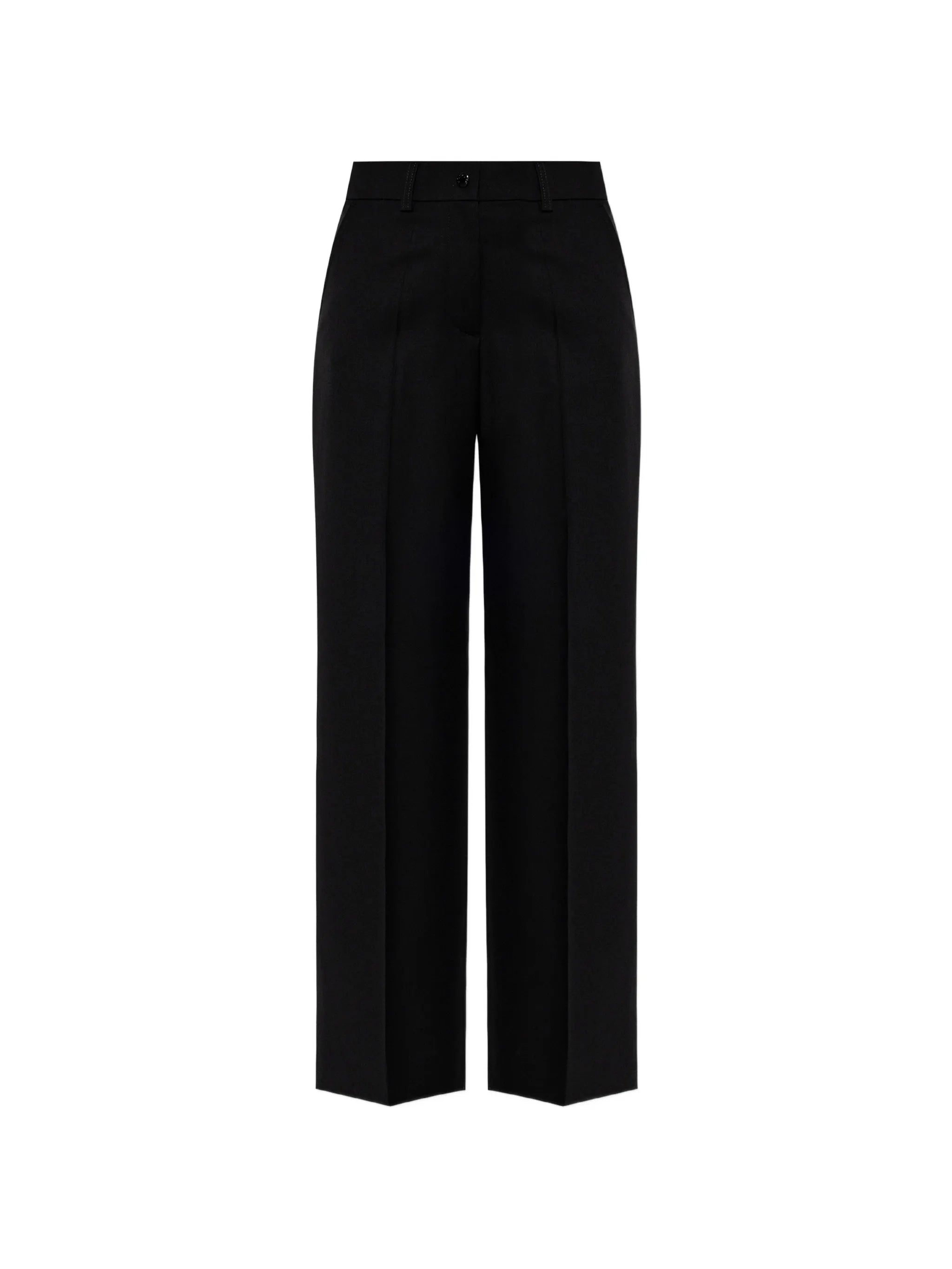 logo-patch straight-leg trousers