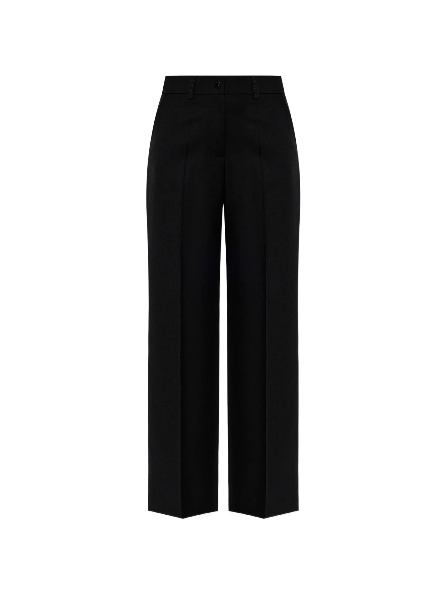 logo-patch straight-leg trousers