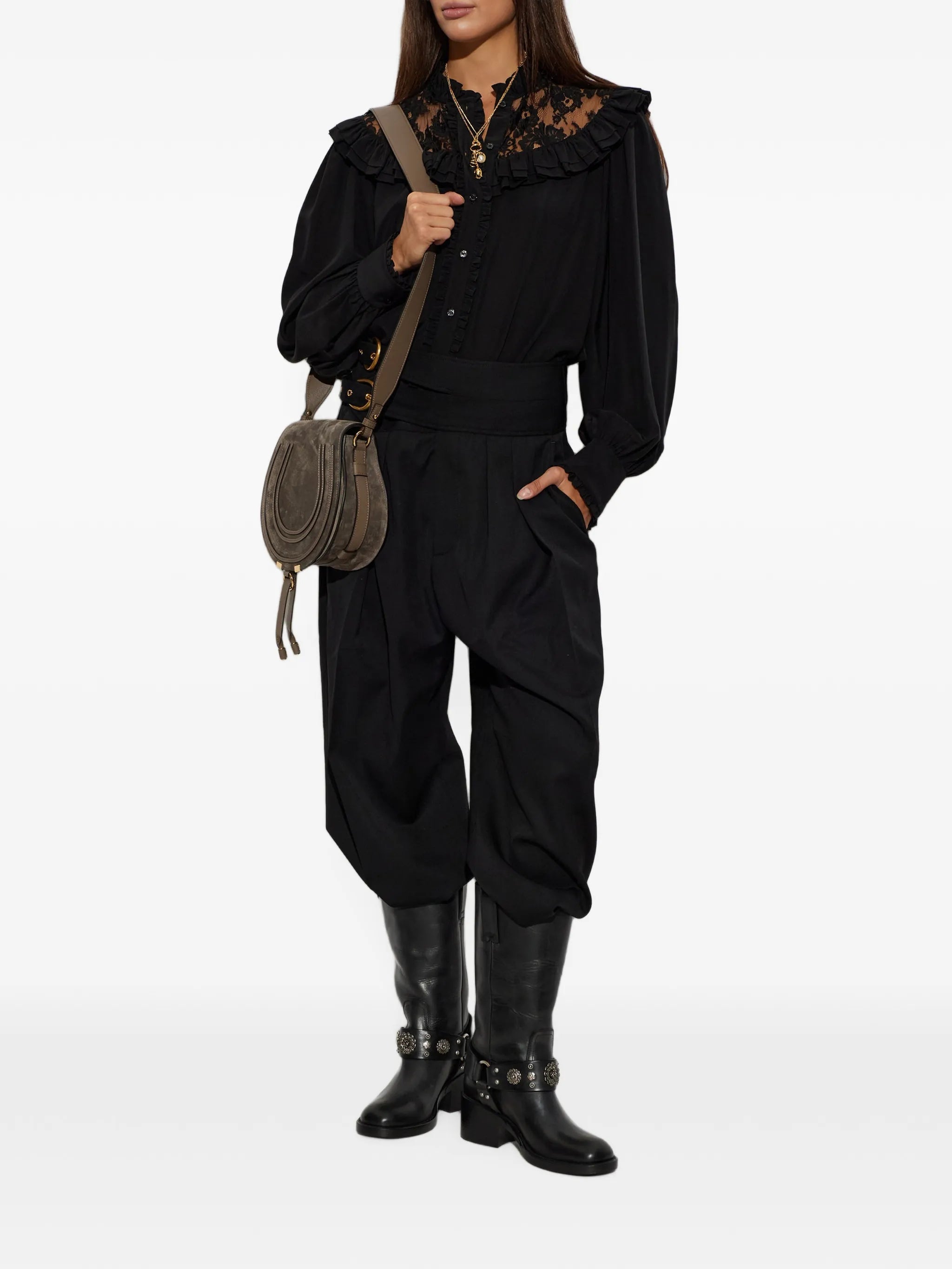 Dakota leather biker boots