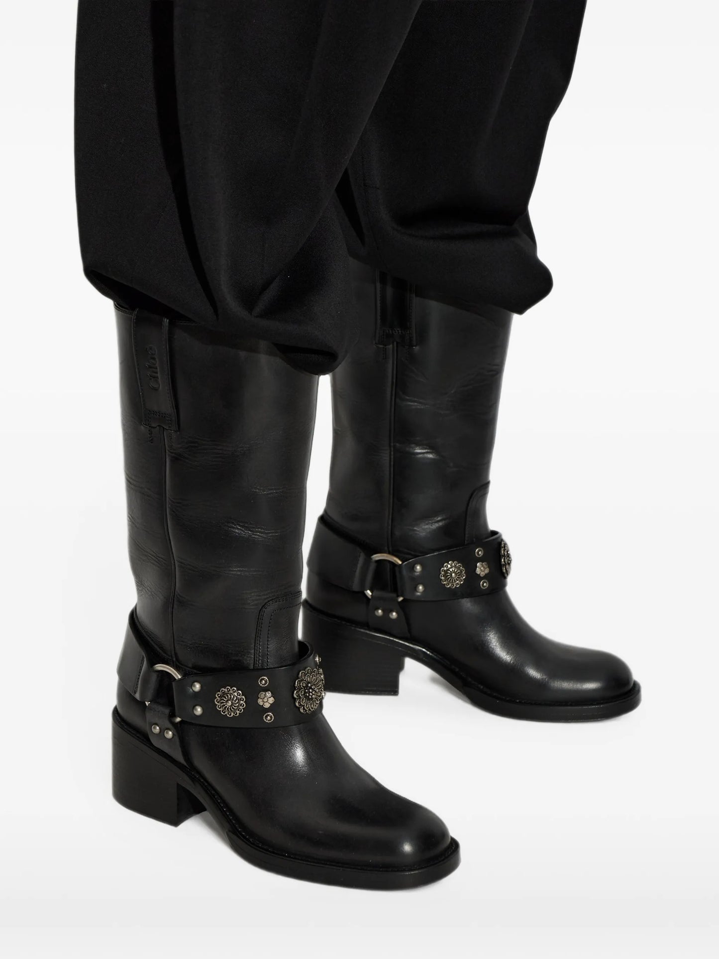 Dakota leather biker boots