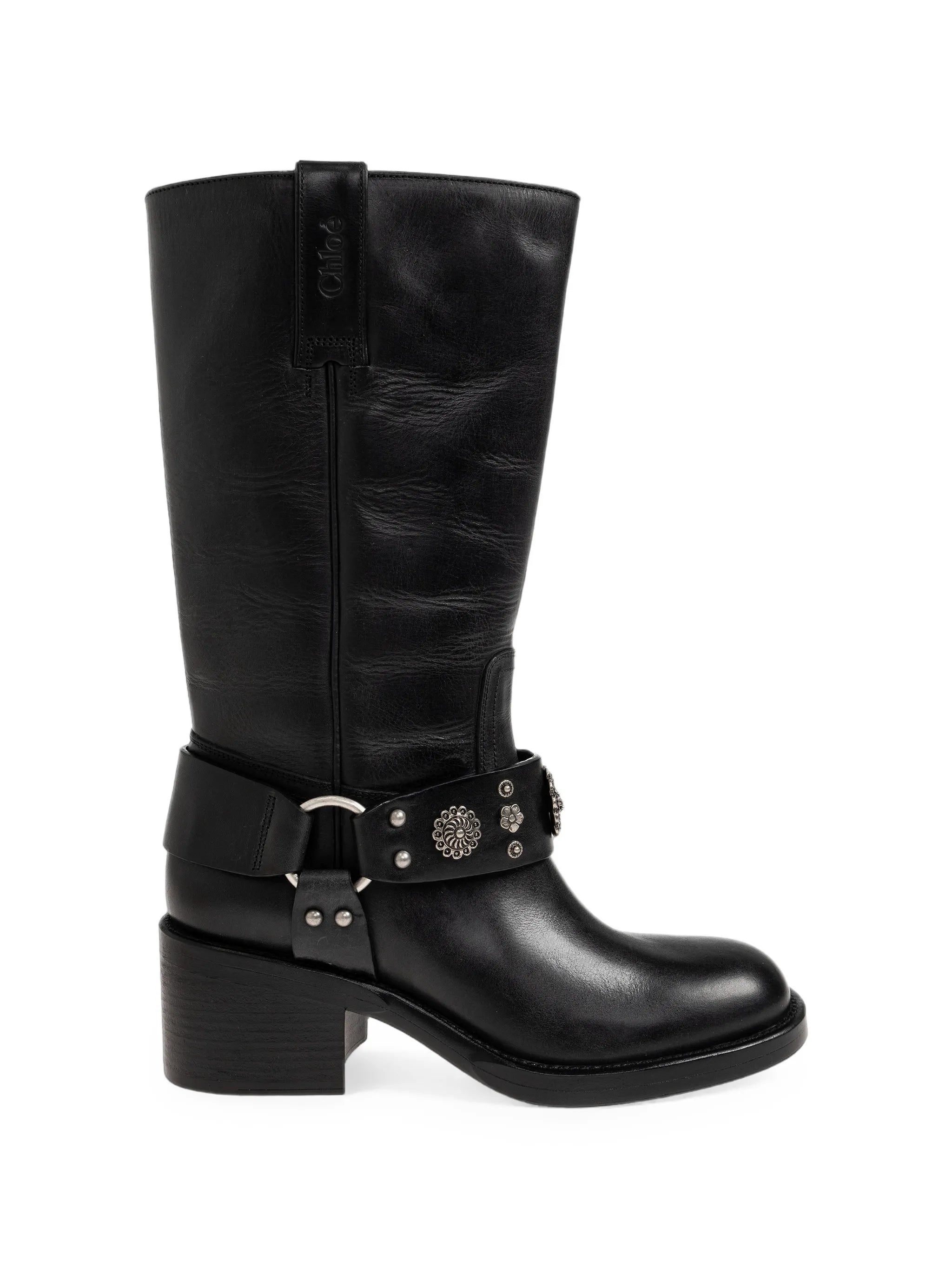 Dakota leather biker boots
