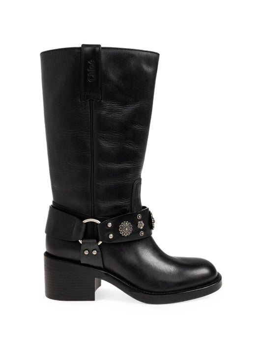 Dakota leather biker boots