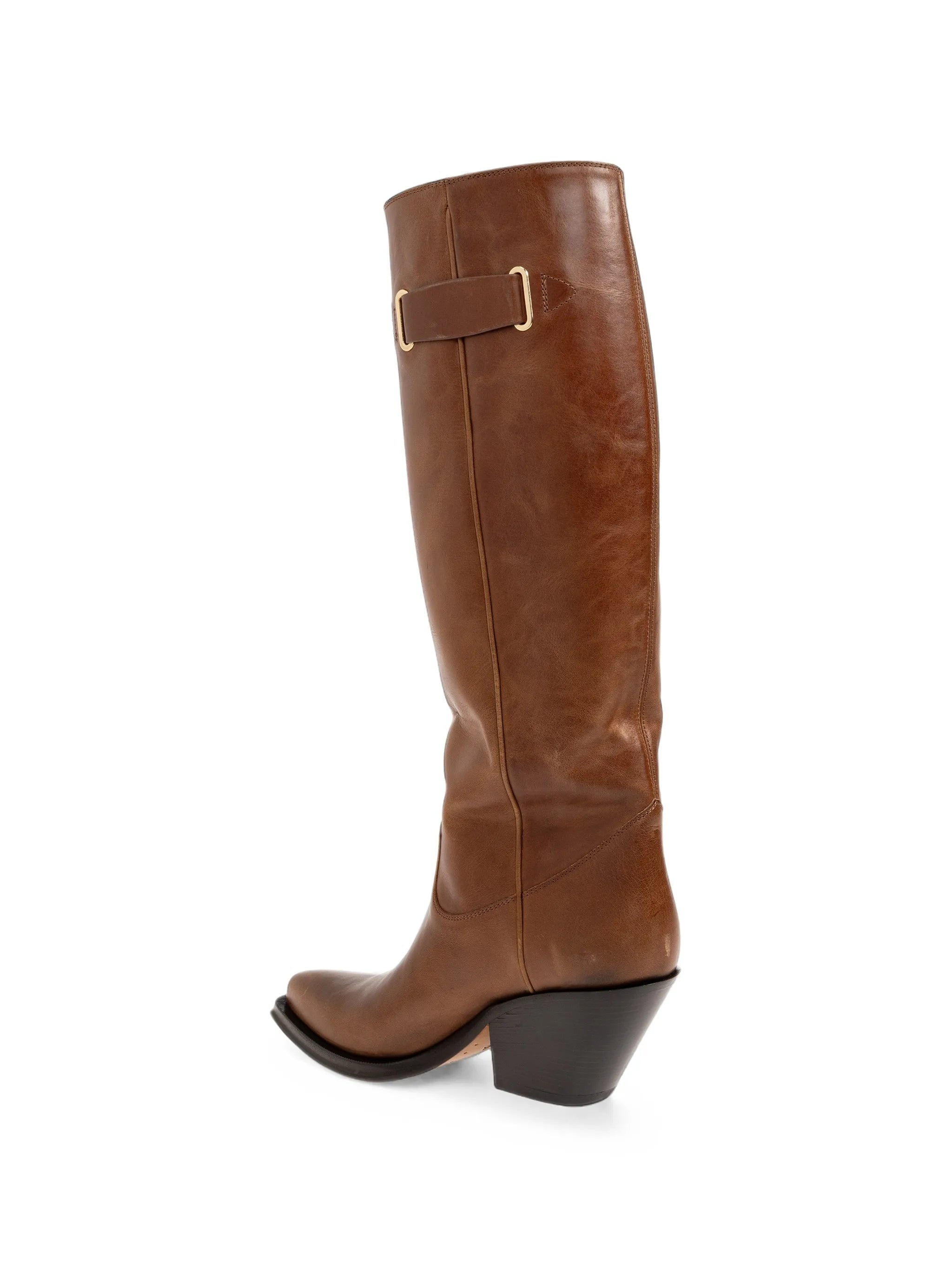 Azelan embroidered leather boots