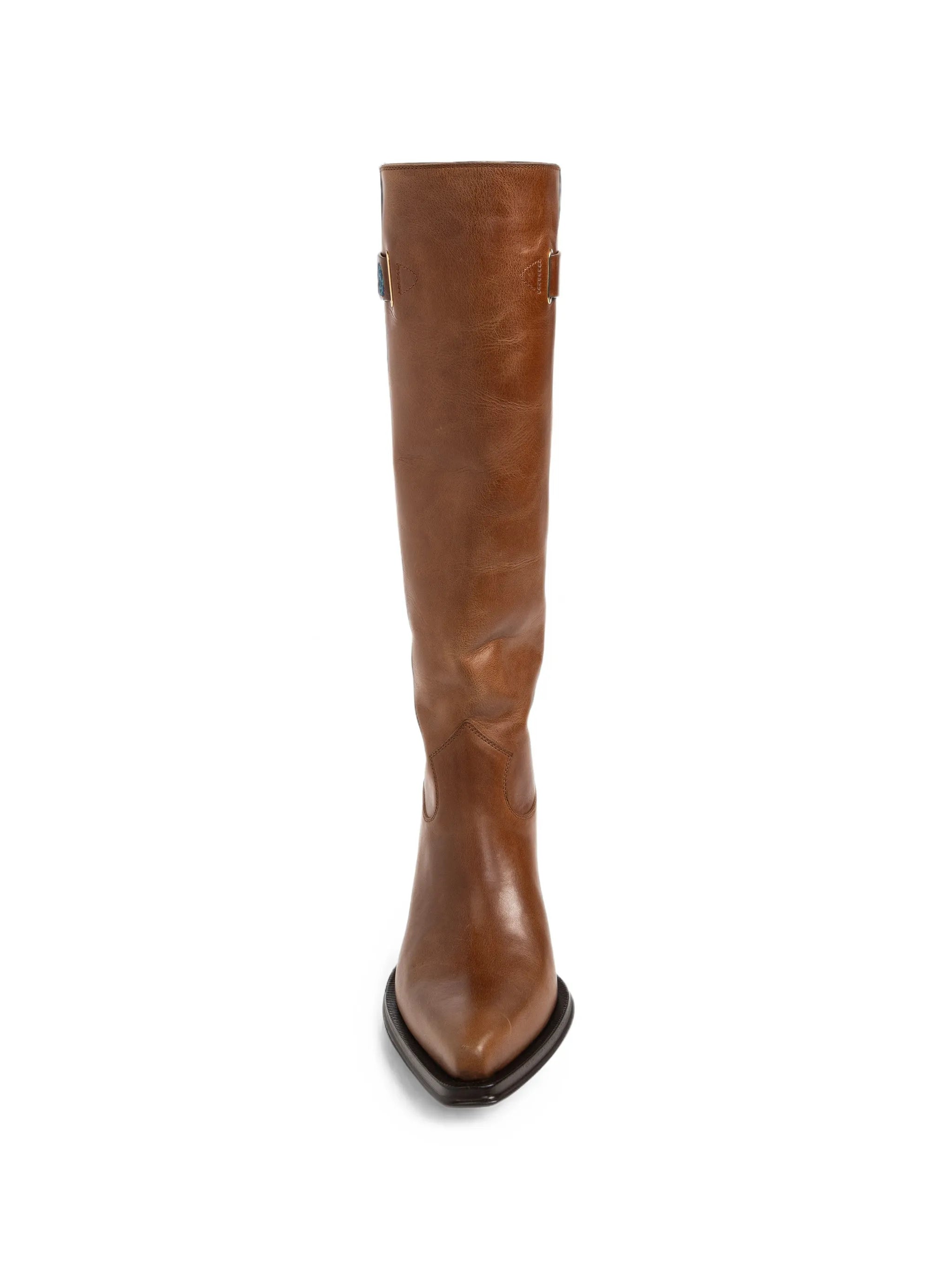 Azelan embroidered leather boots