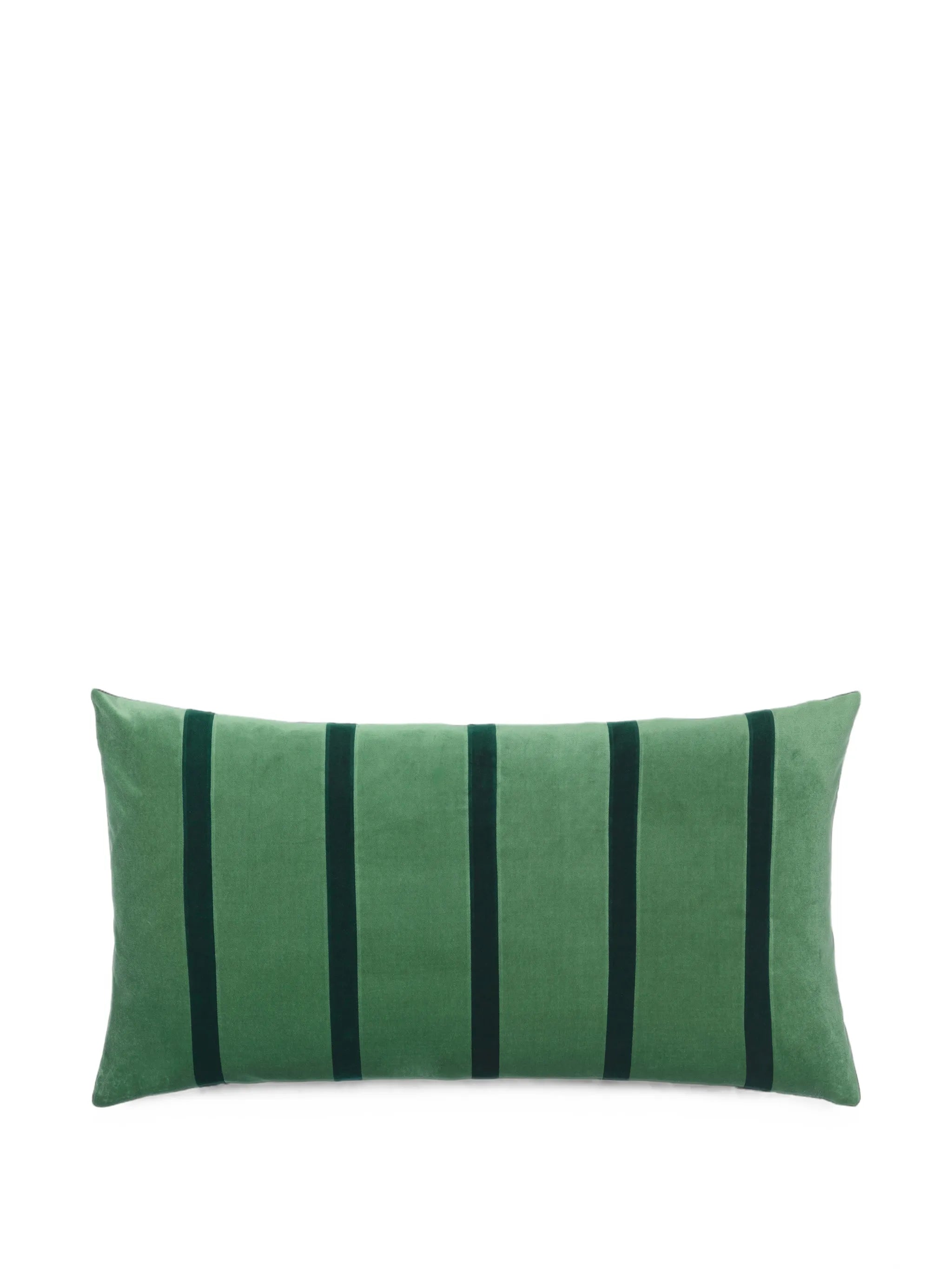 Pippa striped velvet cushion