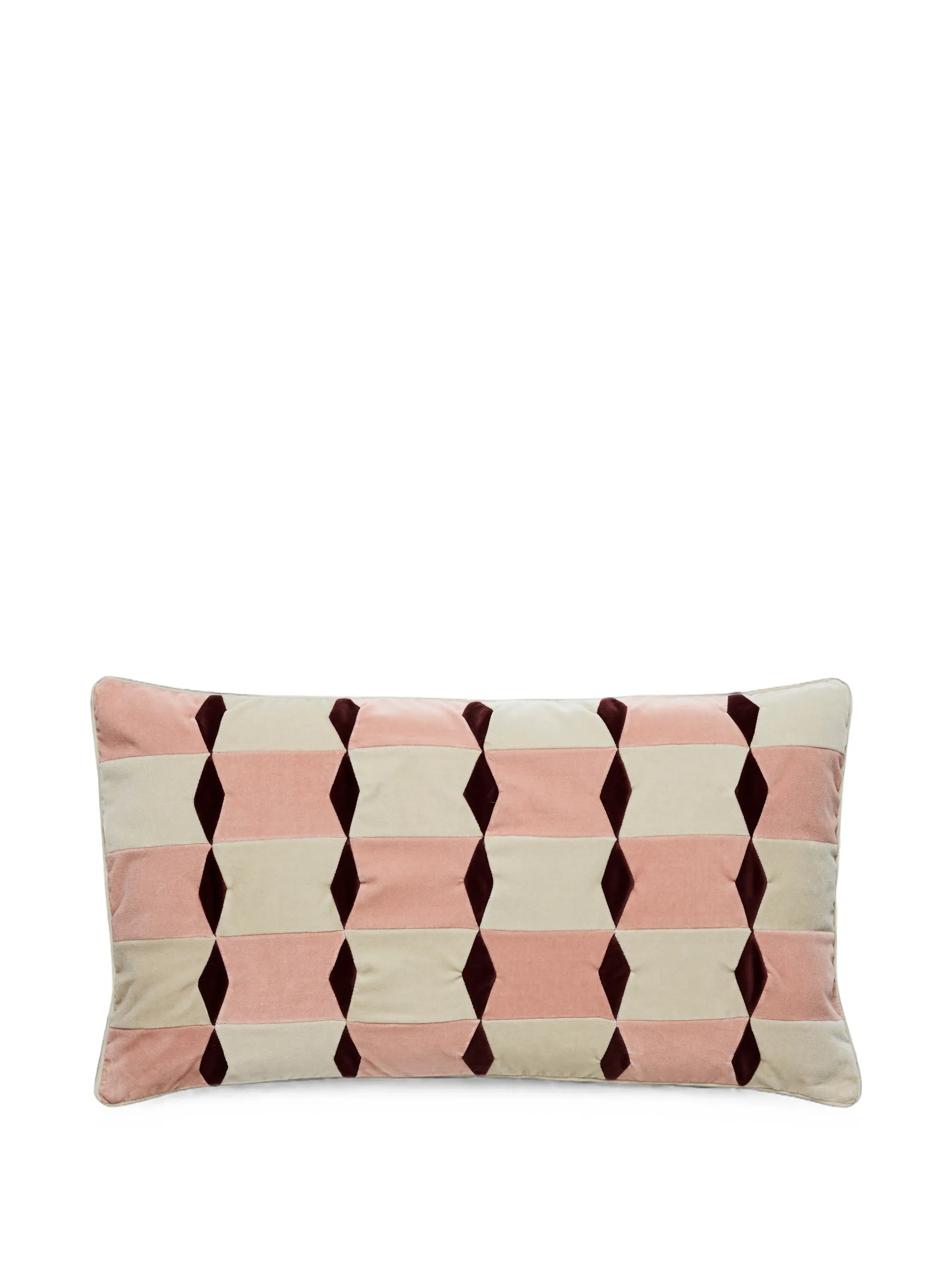 Florence patchwork velvet cushion