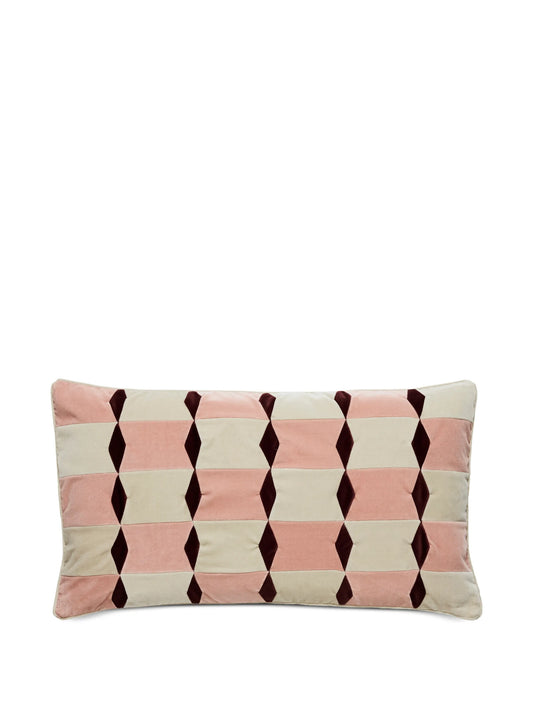 Florence patchwork velvet cushion