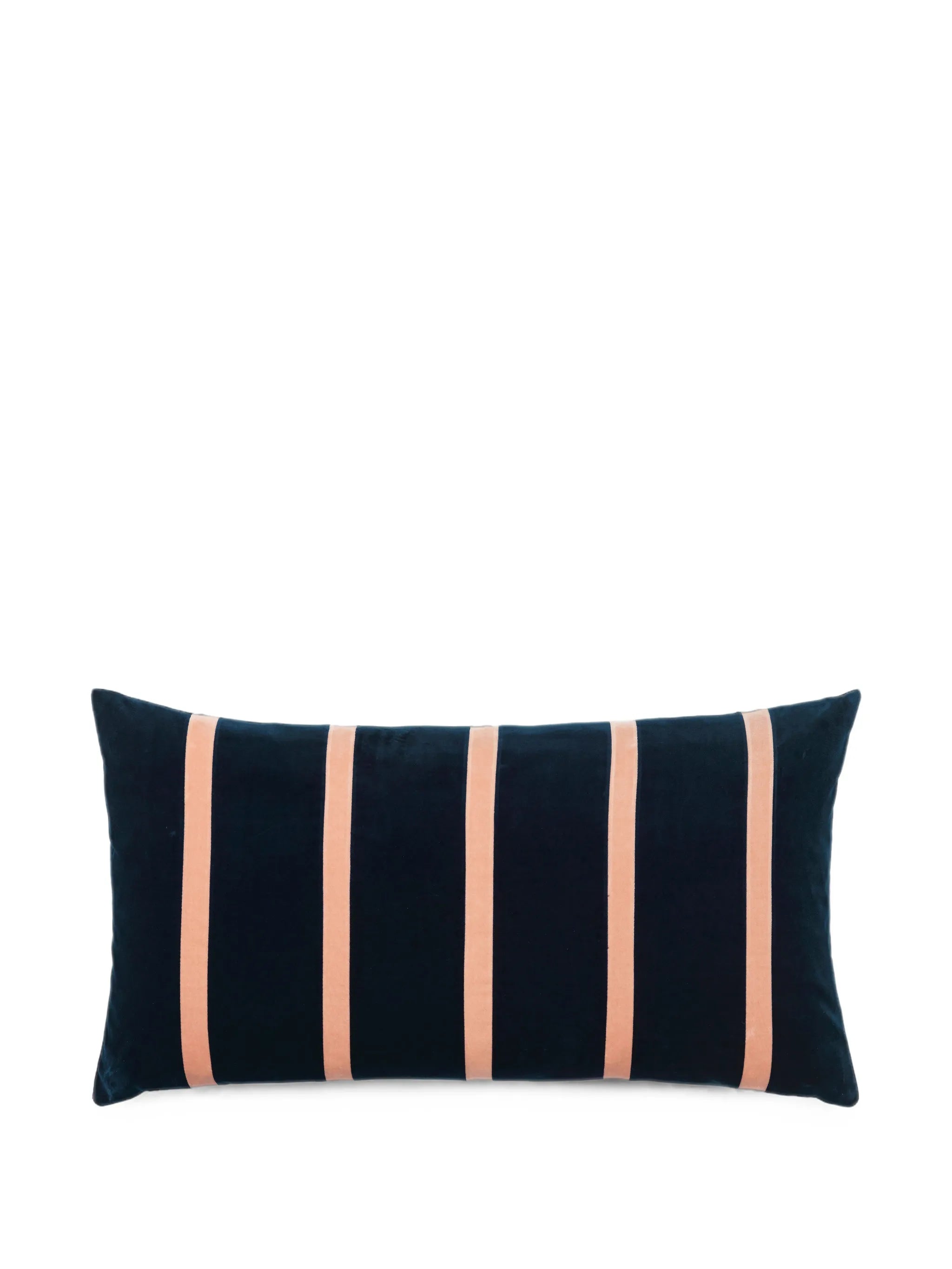 Pippa striped velvet cushion