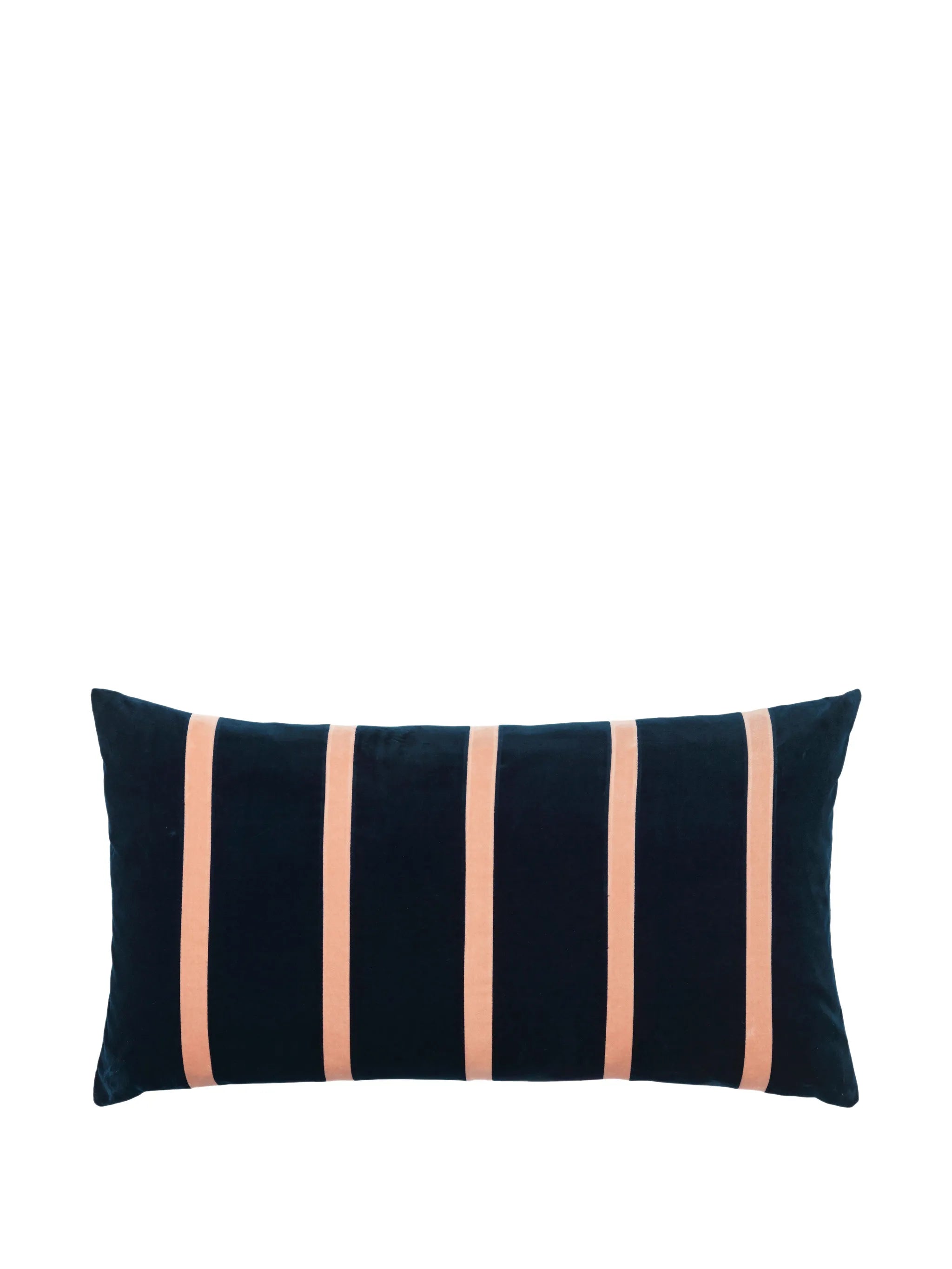 Pippa striped velvet cushion