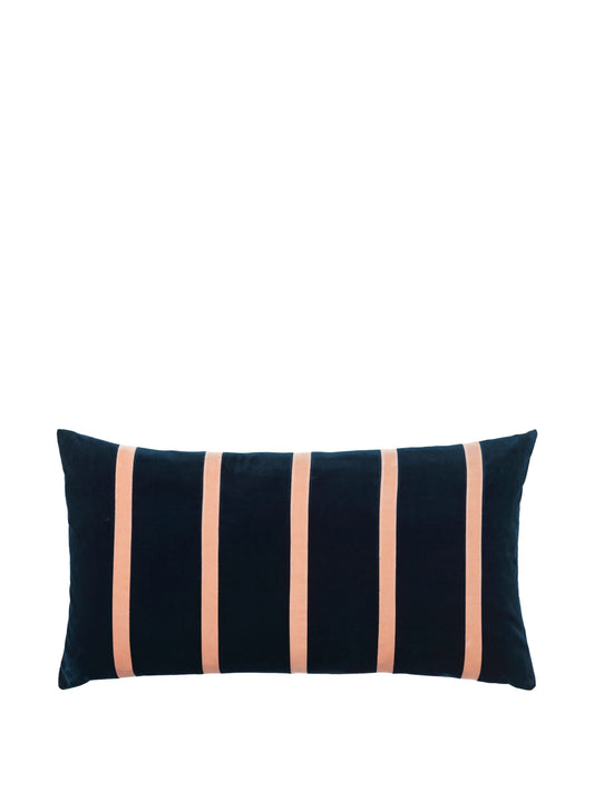 Pippa striped velvet cushion