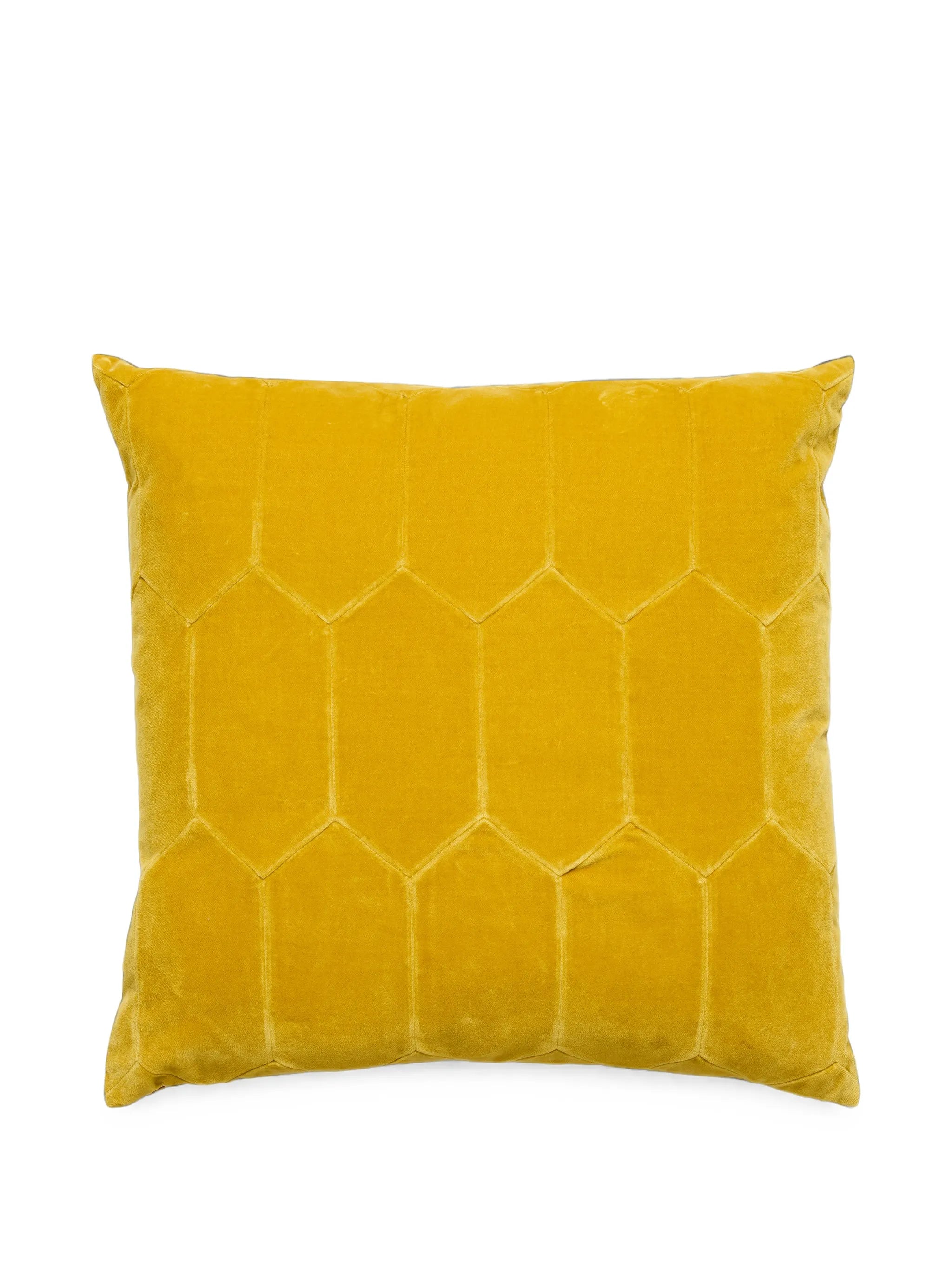Camille quilted velvet cushion