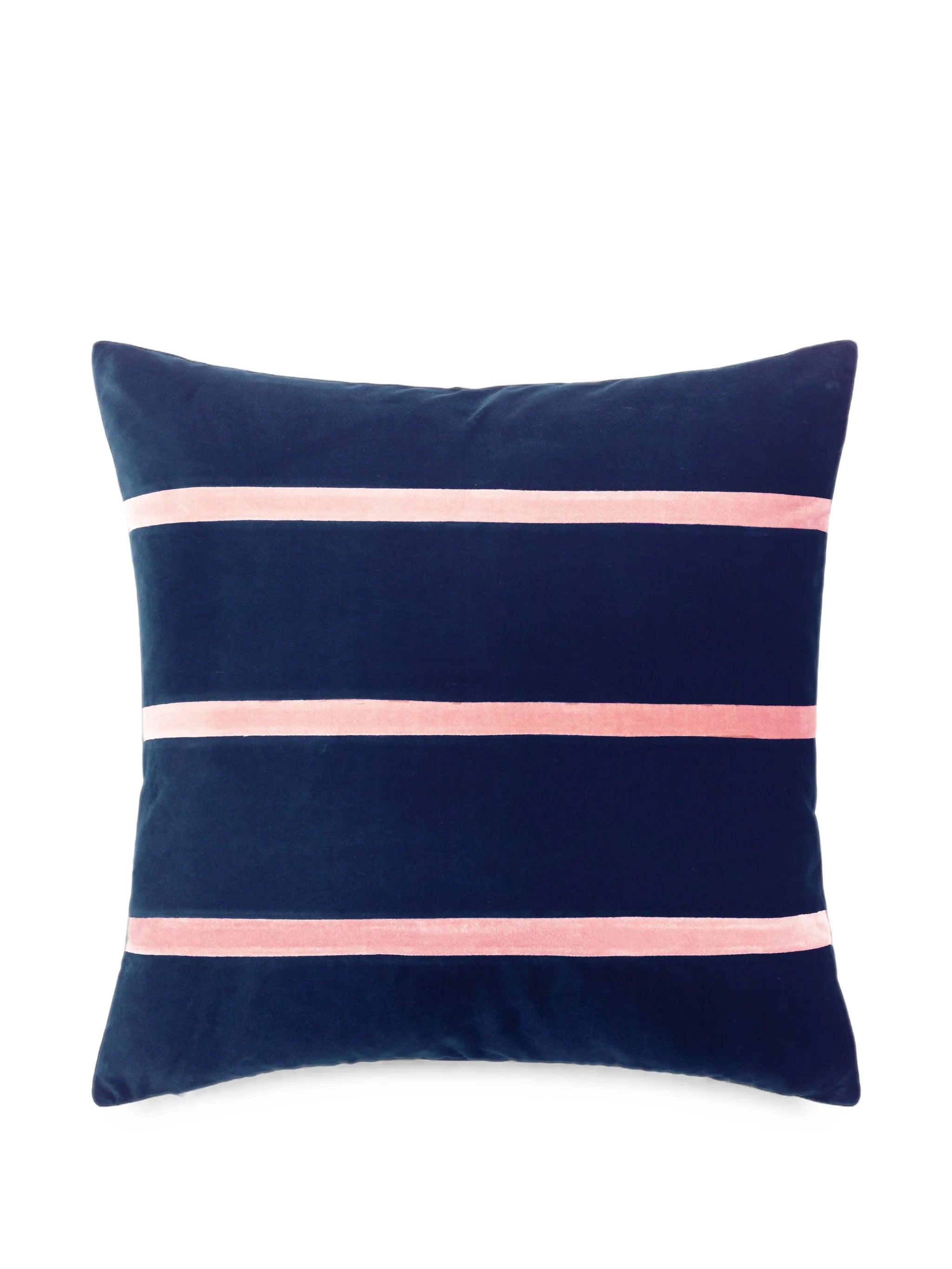 Gemma striped velvet cushion