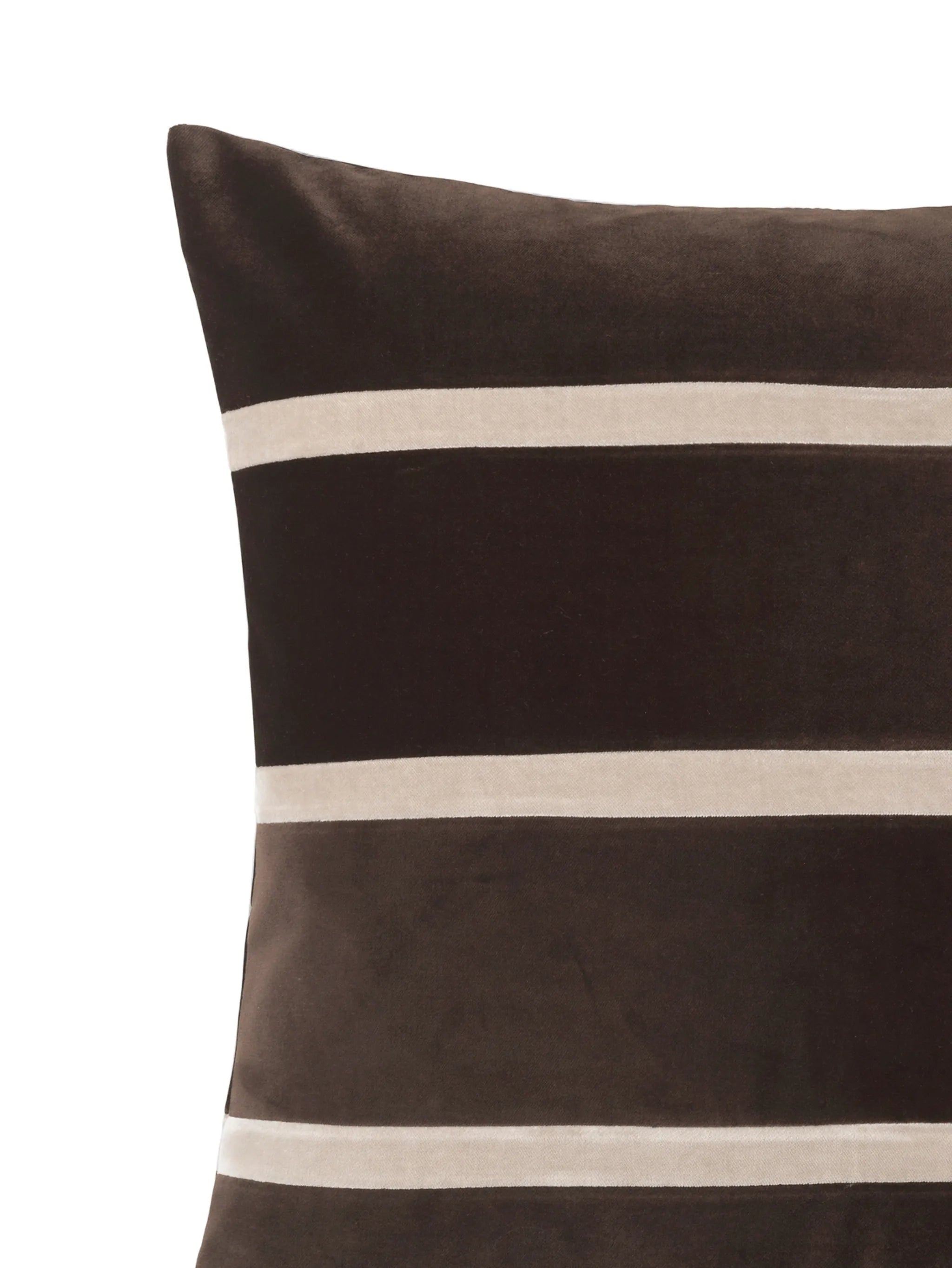 Gemma striped velvet cushion