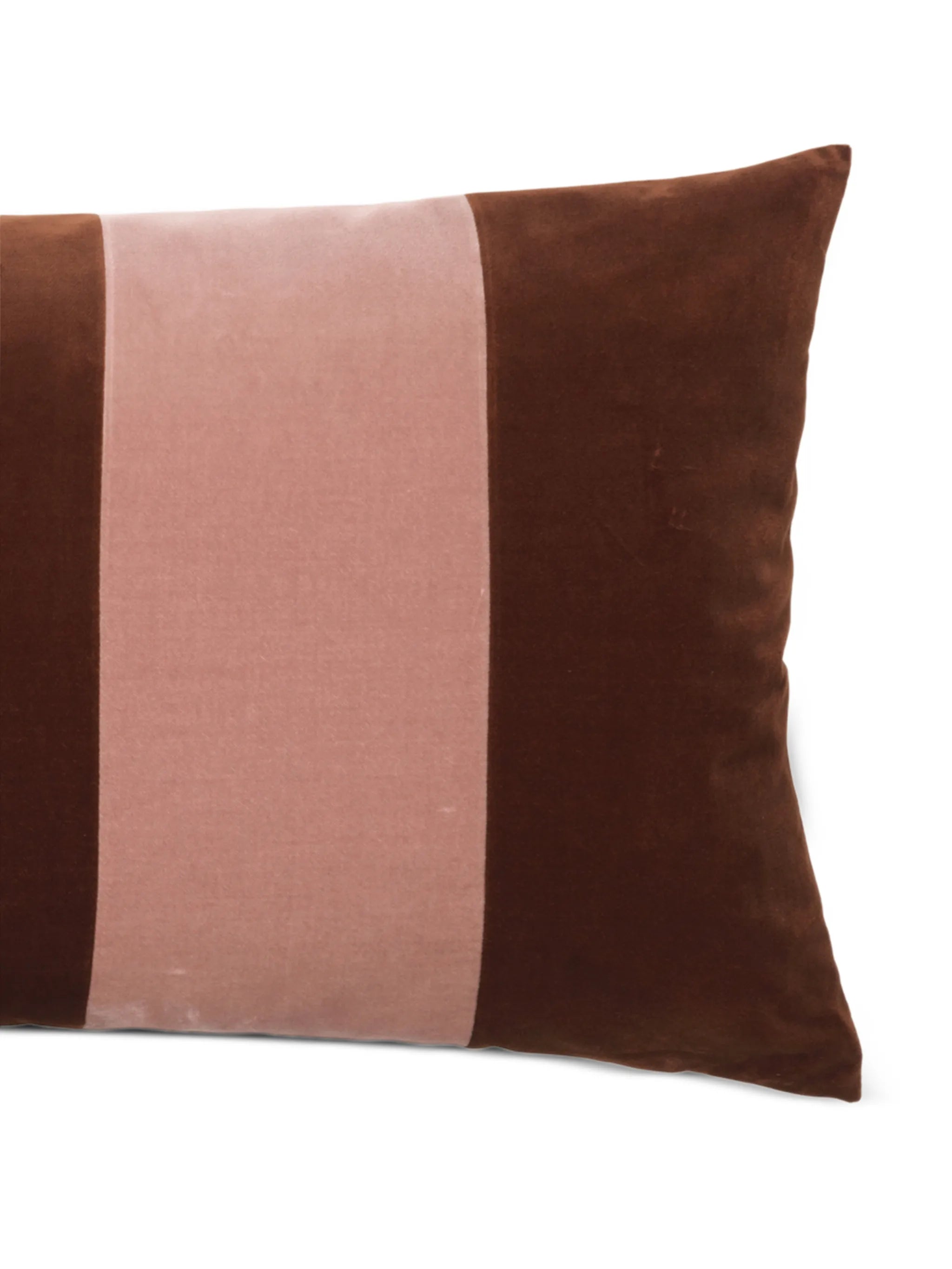 Stripe velvet cushion
