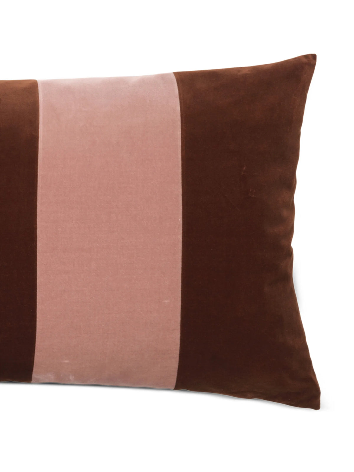 Stripe velvet cushion