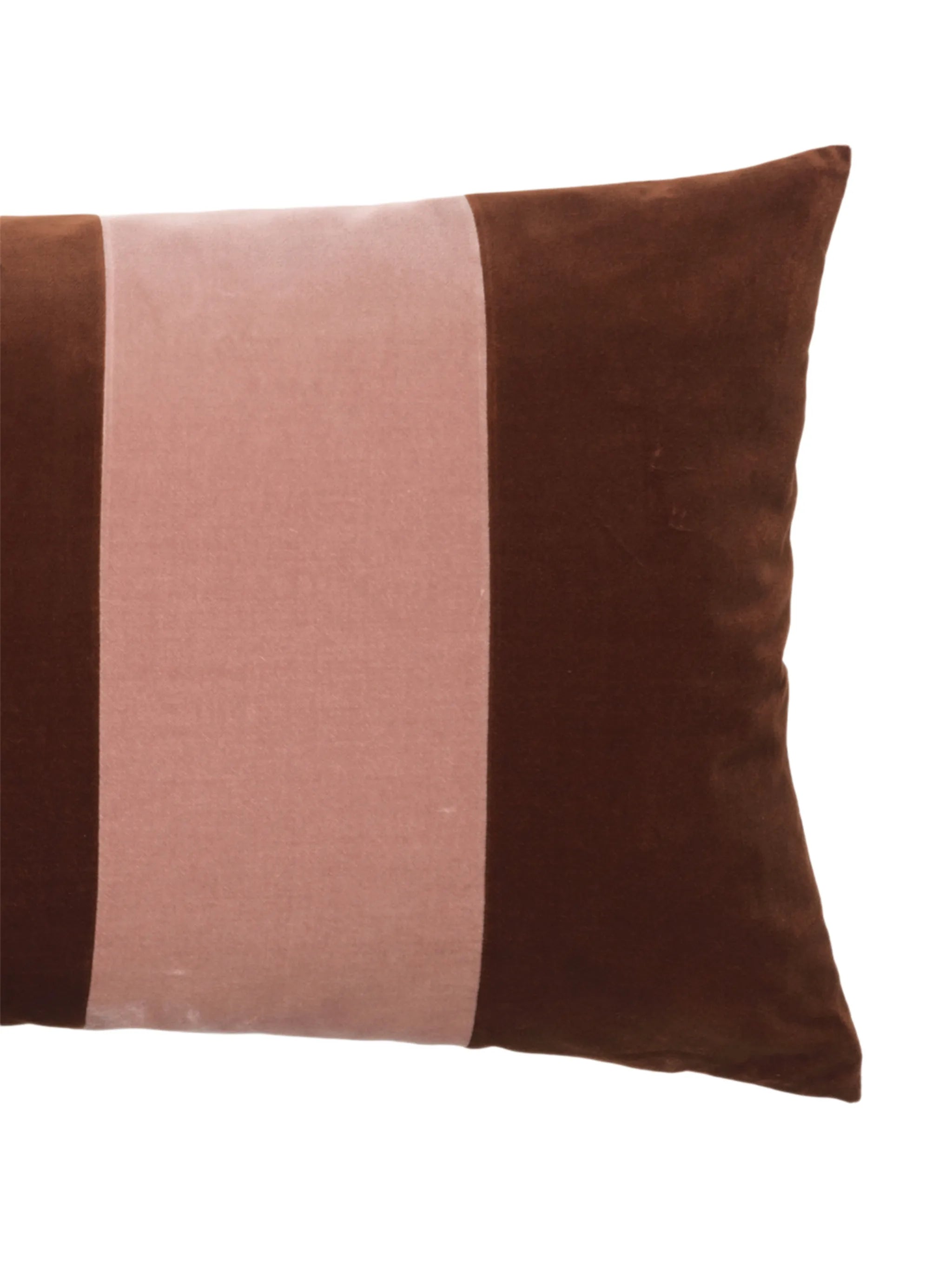 Stripe velvet cushion