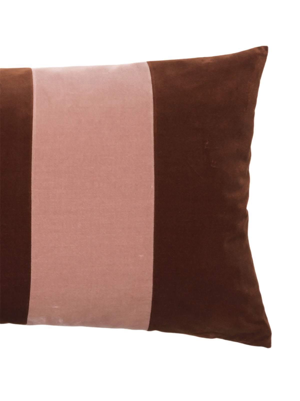 Stripe velvet cushion