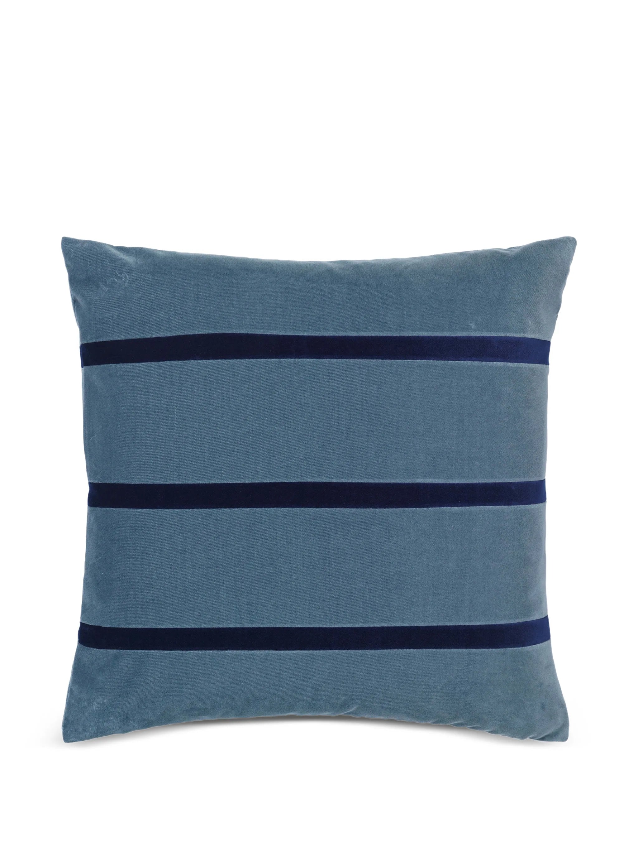 Gemma striped velvet cushion