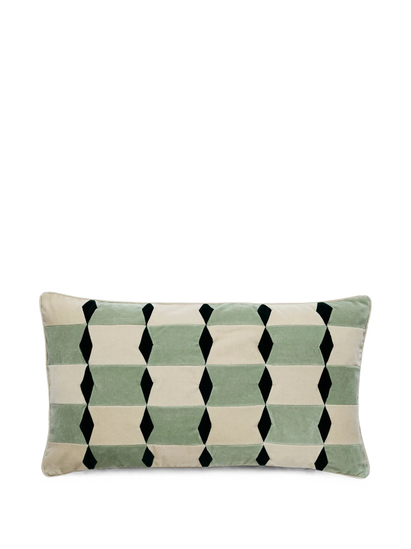 Florence geometric-pattern velvet cushion