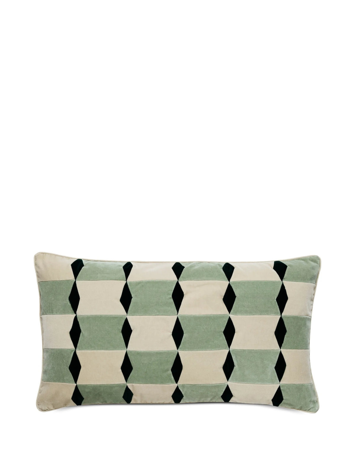 Florence geometric-pattern velvet cushion
