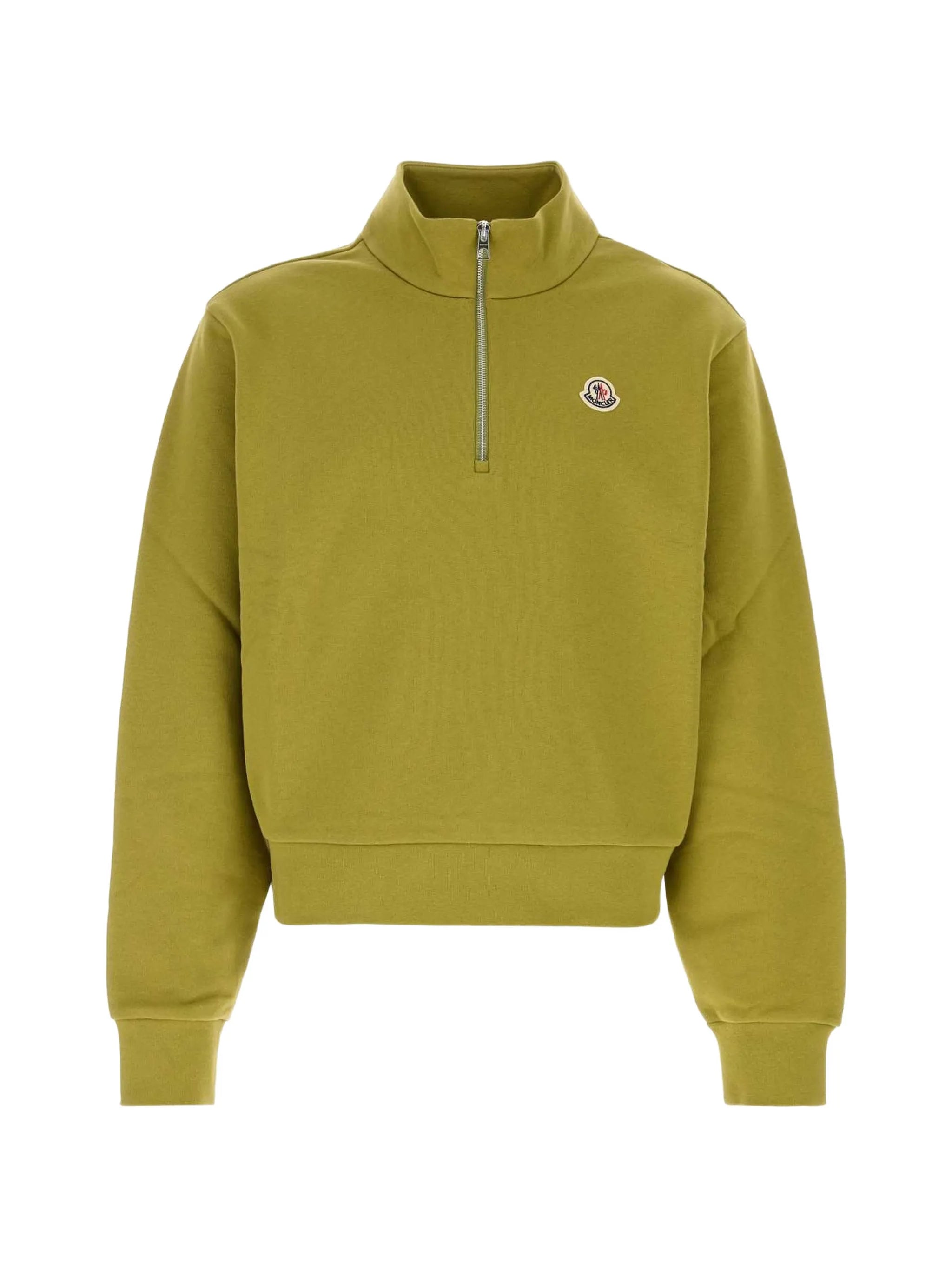 logo-patch quarter-zip sweater