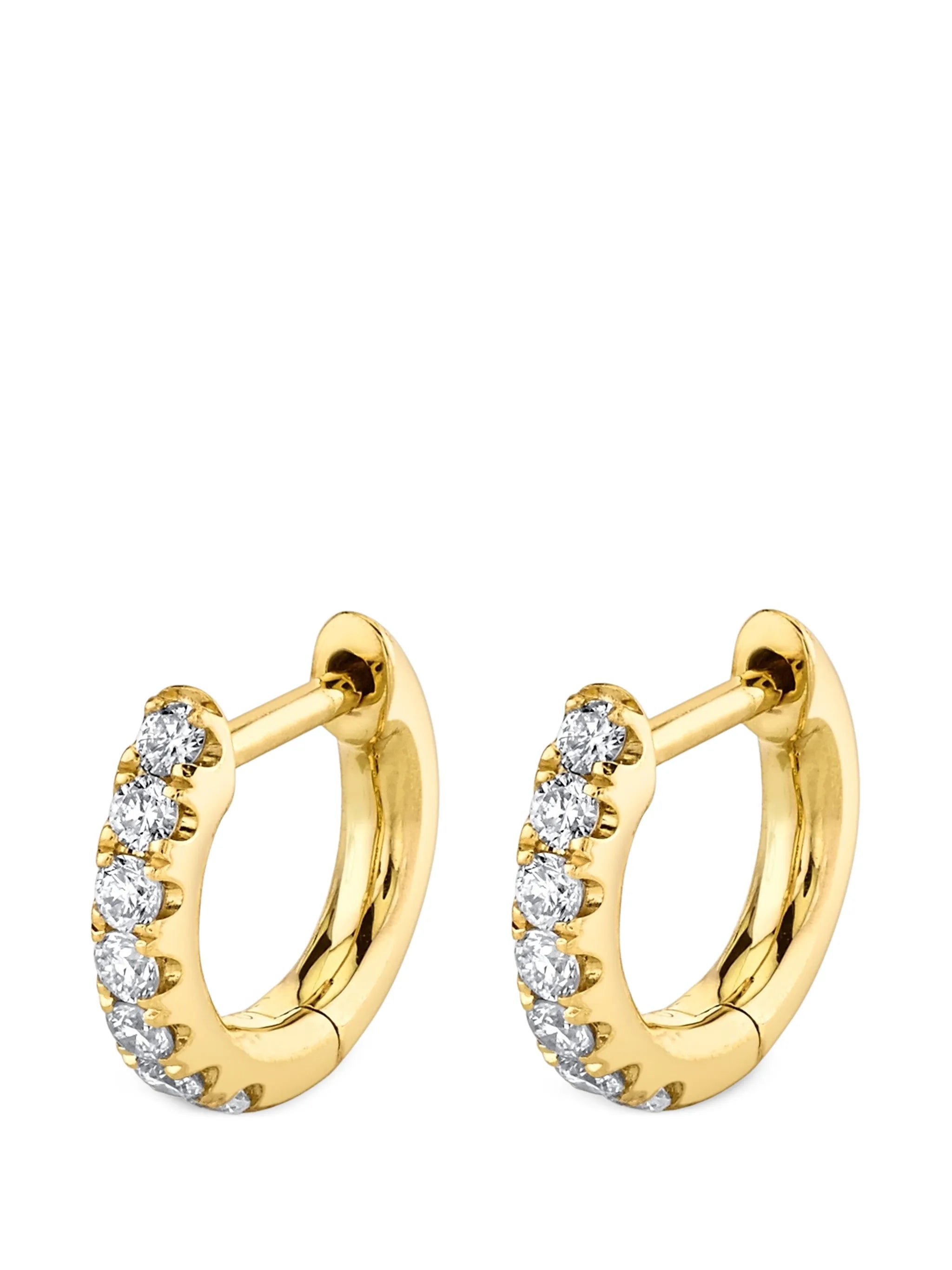 XS diamond huggies earrings