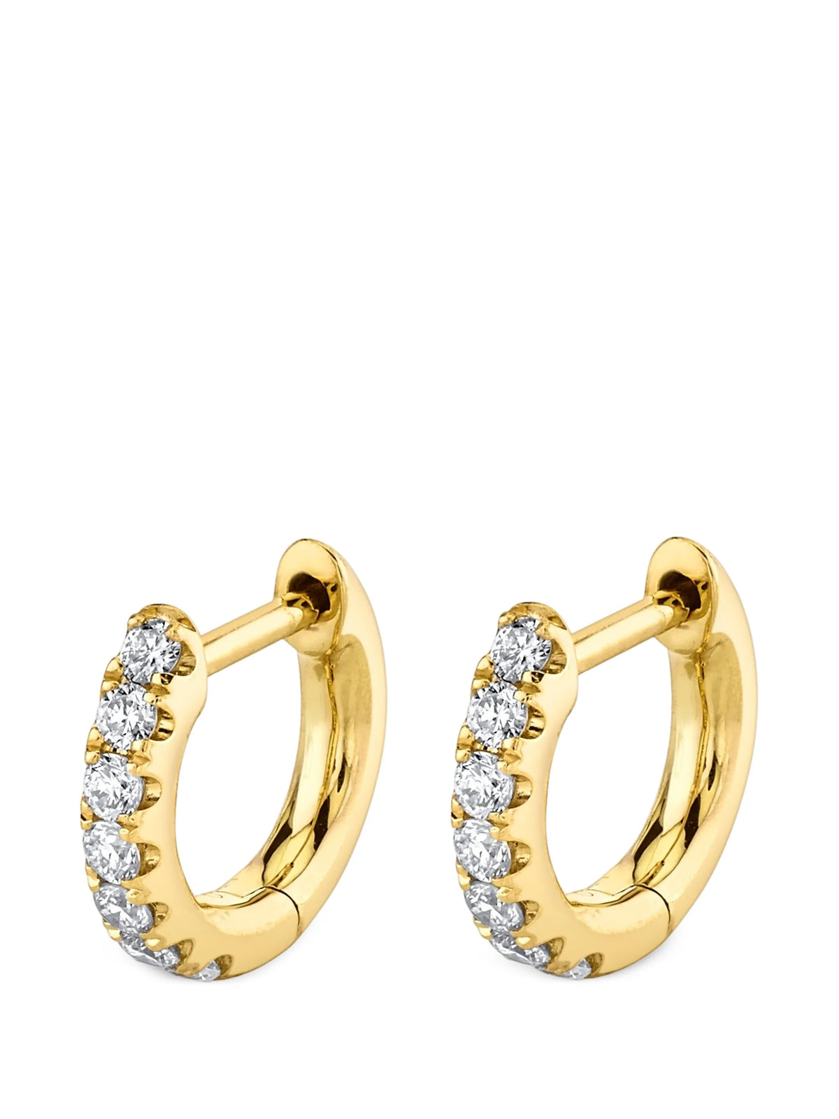 XS diamond huggies earrings