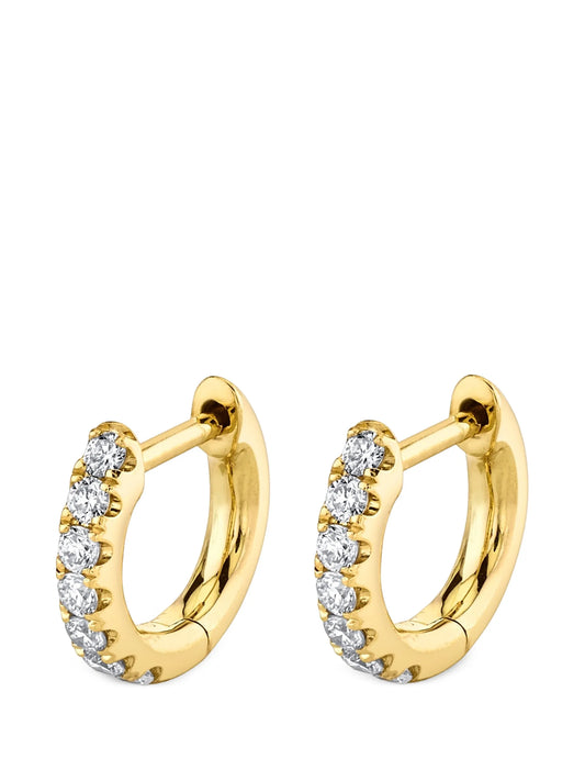 XS diamond huggies earrings