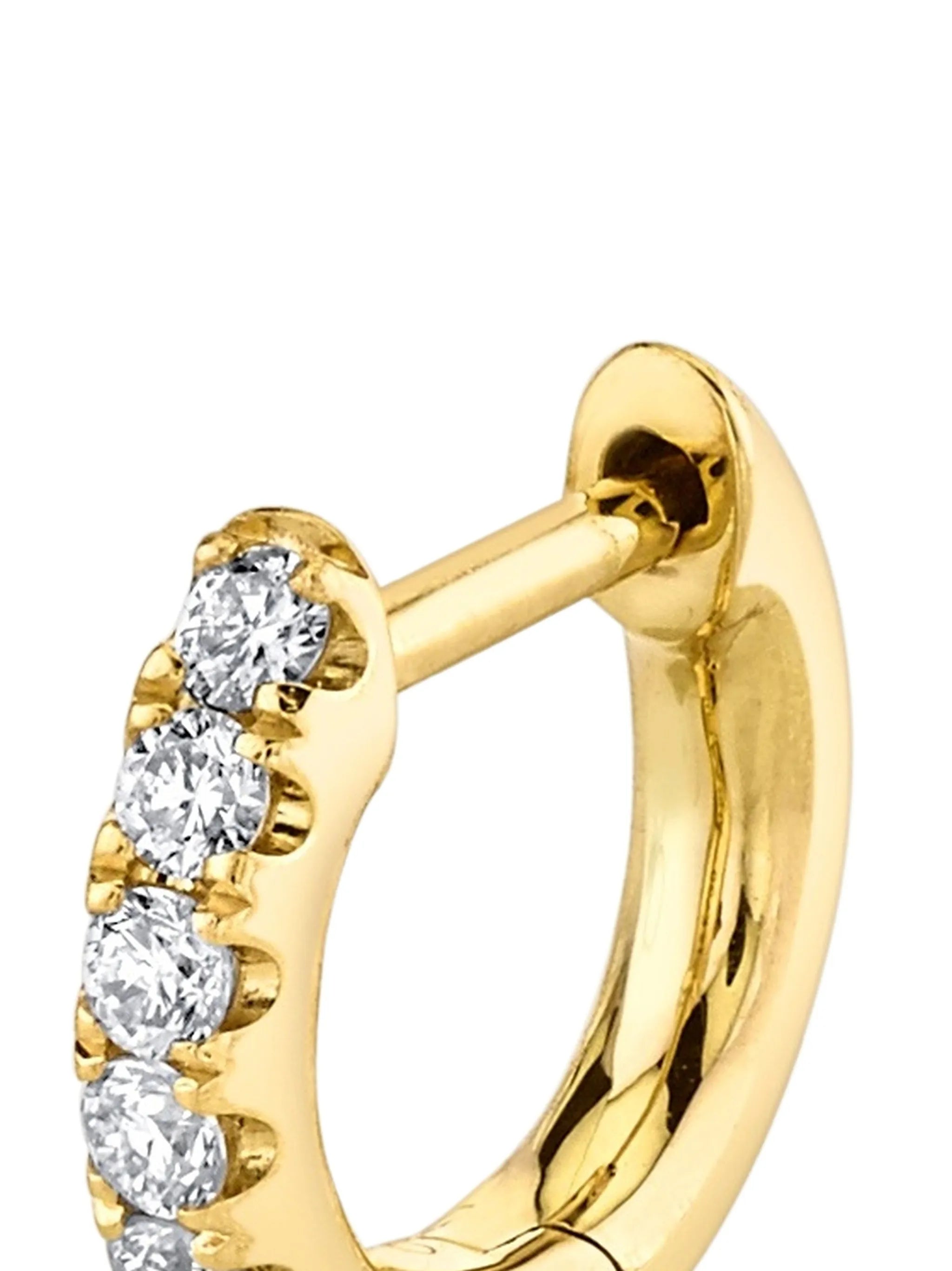 XS diamond huggies earrings