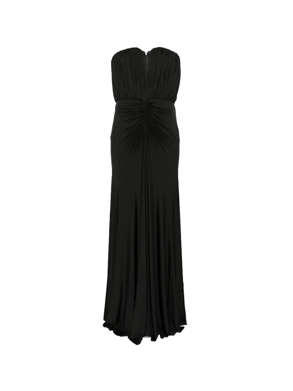 black jersey bandeau maxi dress