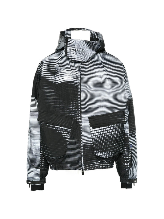 Dysydent vector-print bomber jacket