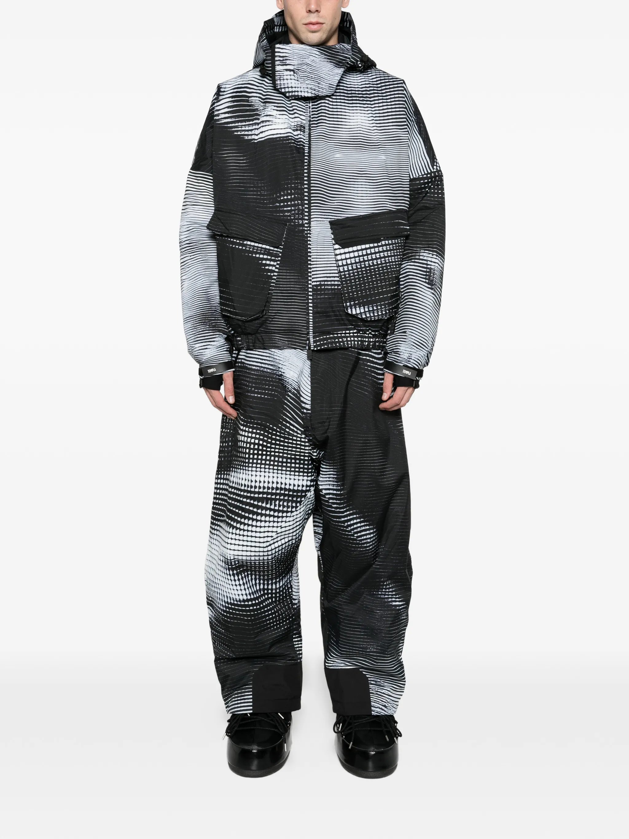 Dysydent vector-print bomber jacket
