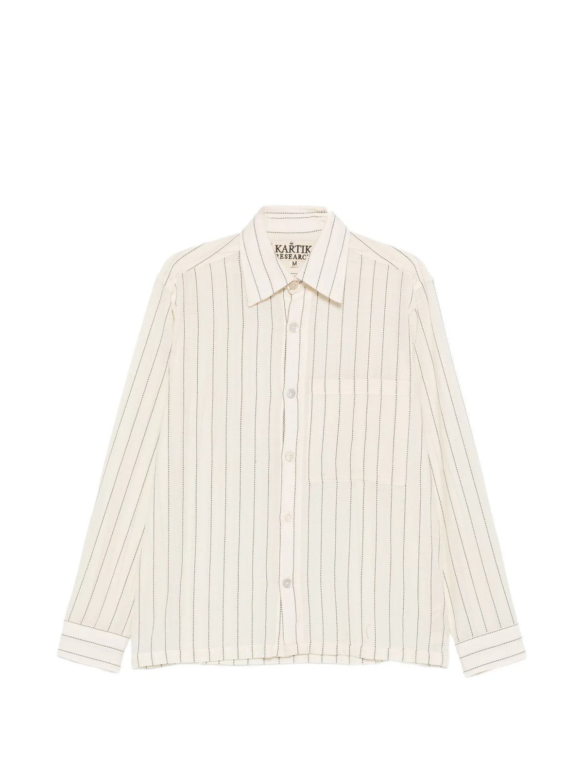long-sleeve pinstripe shirt