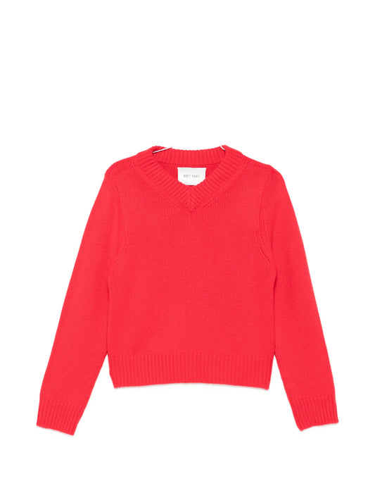 ribbed V-neck sweater