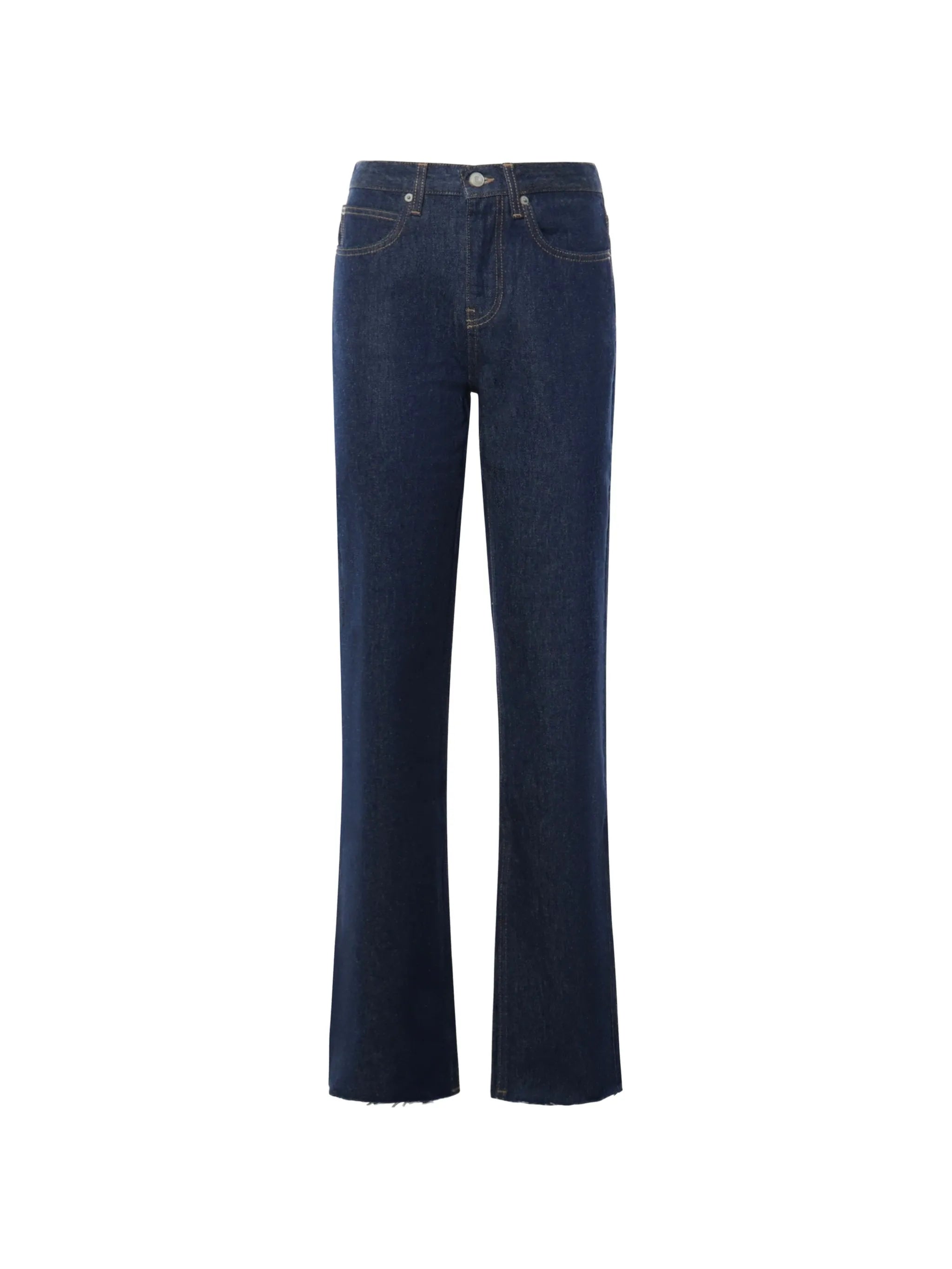 Dalston raw-edge straight-leg jeans