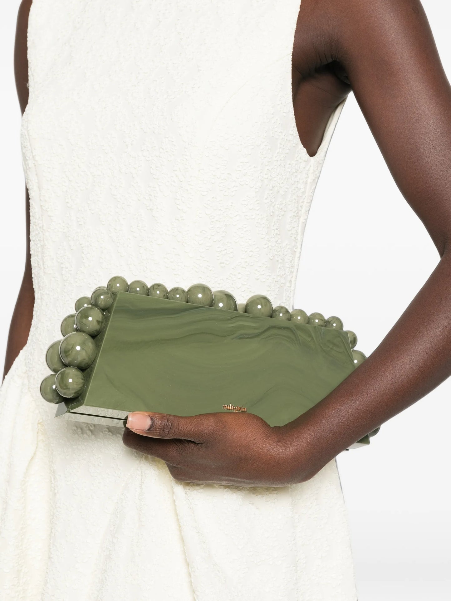 Eos Lungo marbled clutch bag