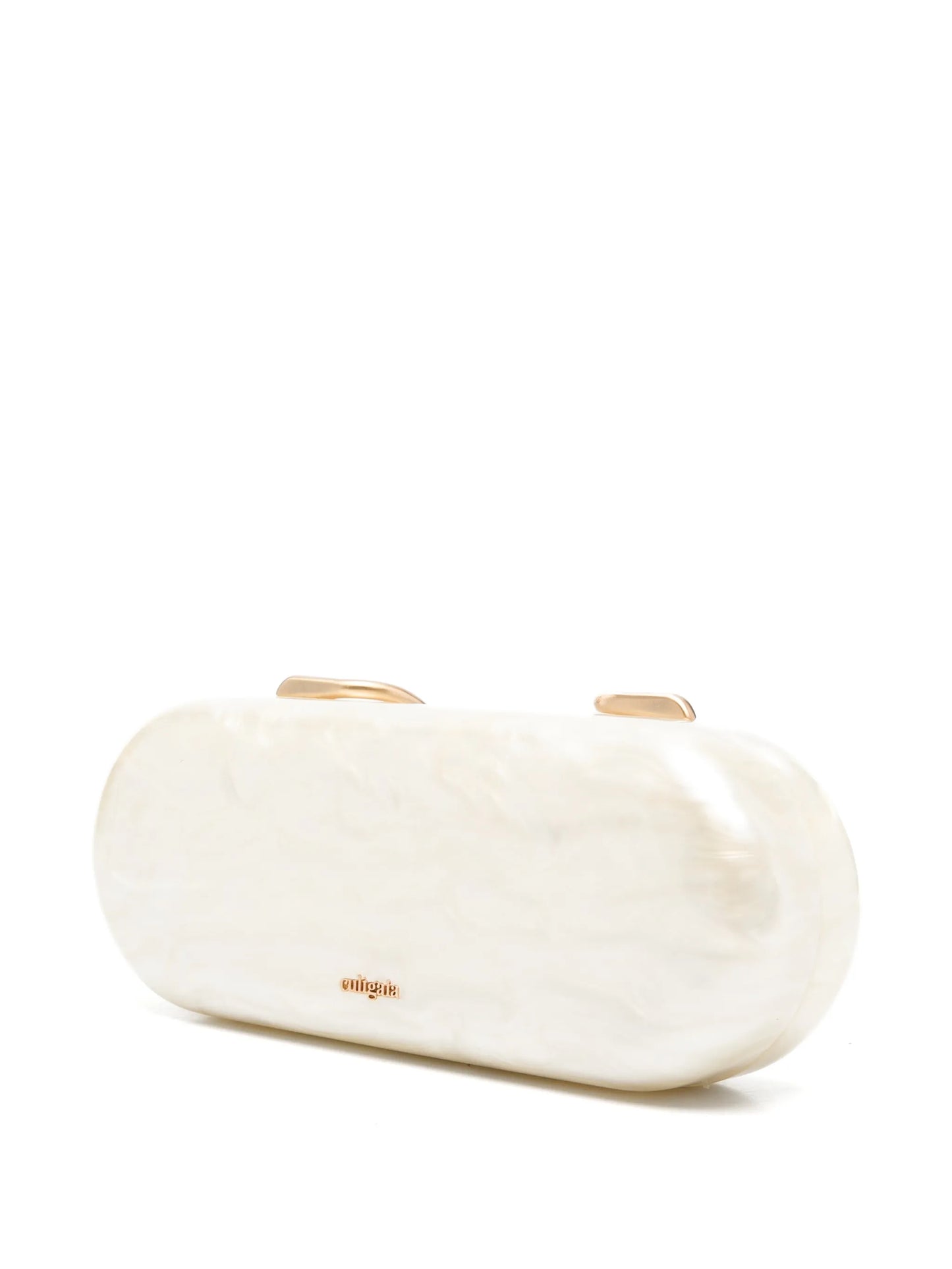 Ilaria marbled-effect sculptural clutch bag