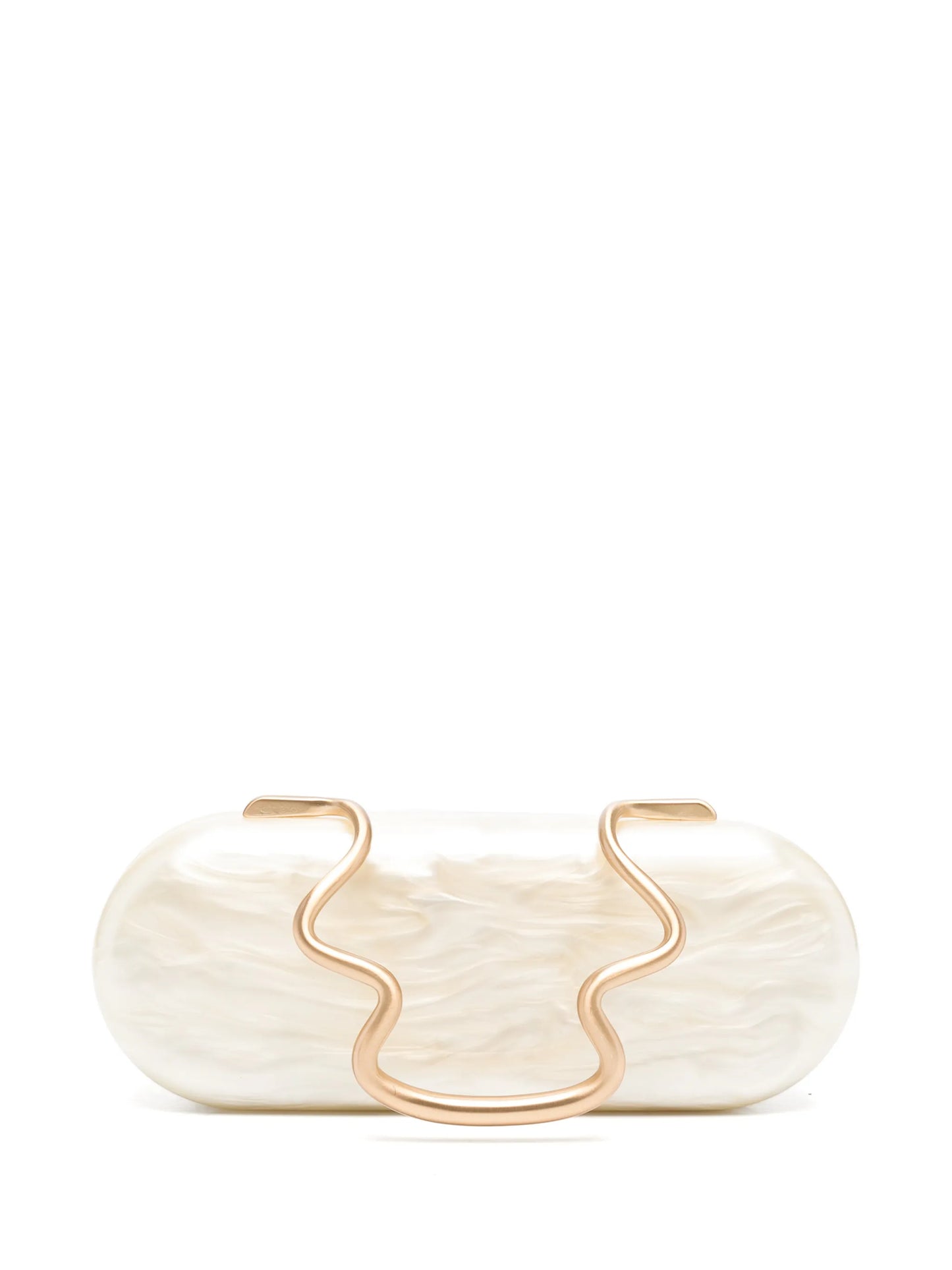 Ilaria marbled-effect sculptural clutch bag
