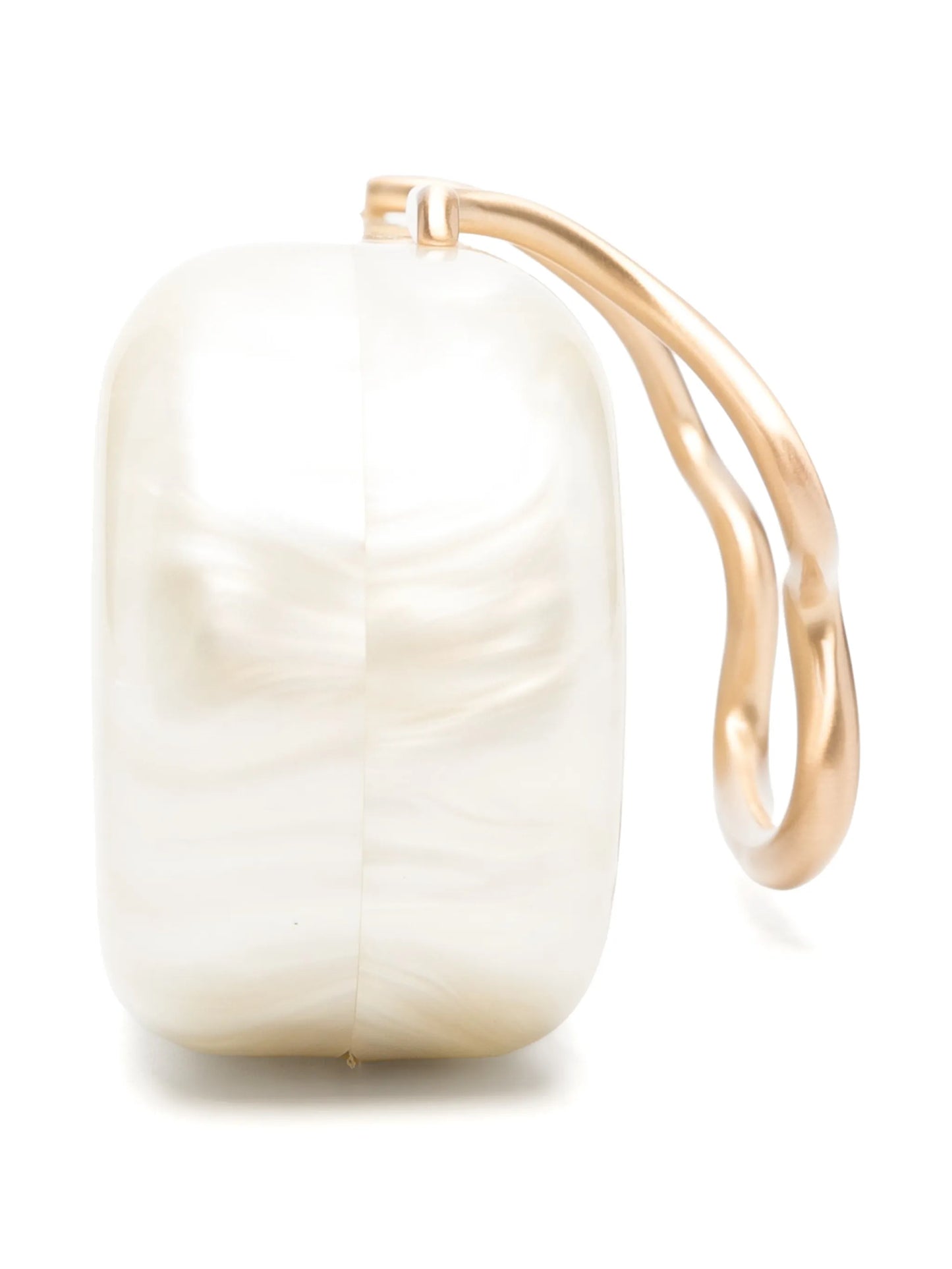 Ilaria marbled-effect sculptural clutch bag