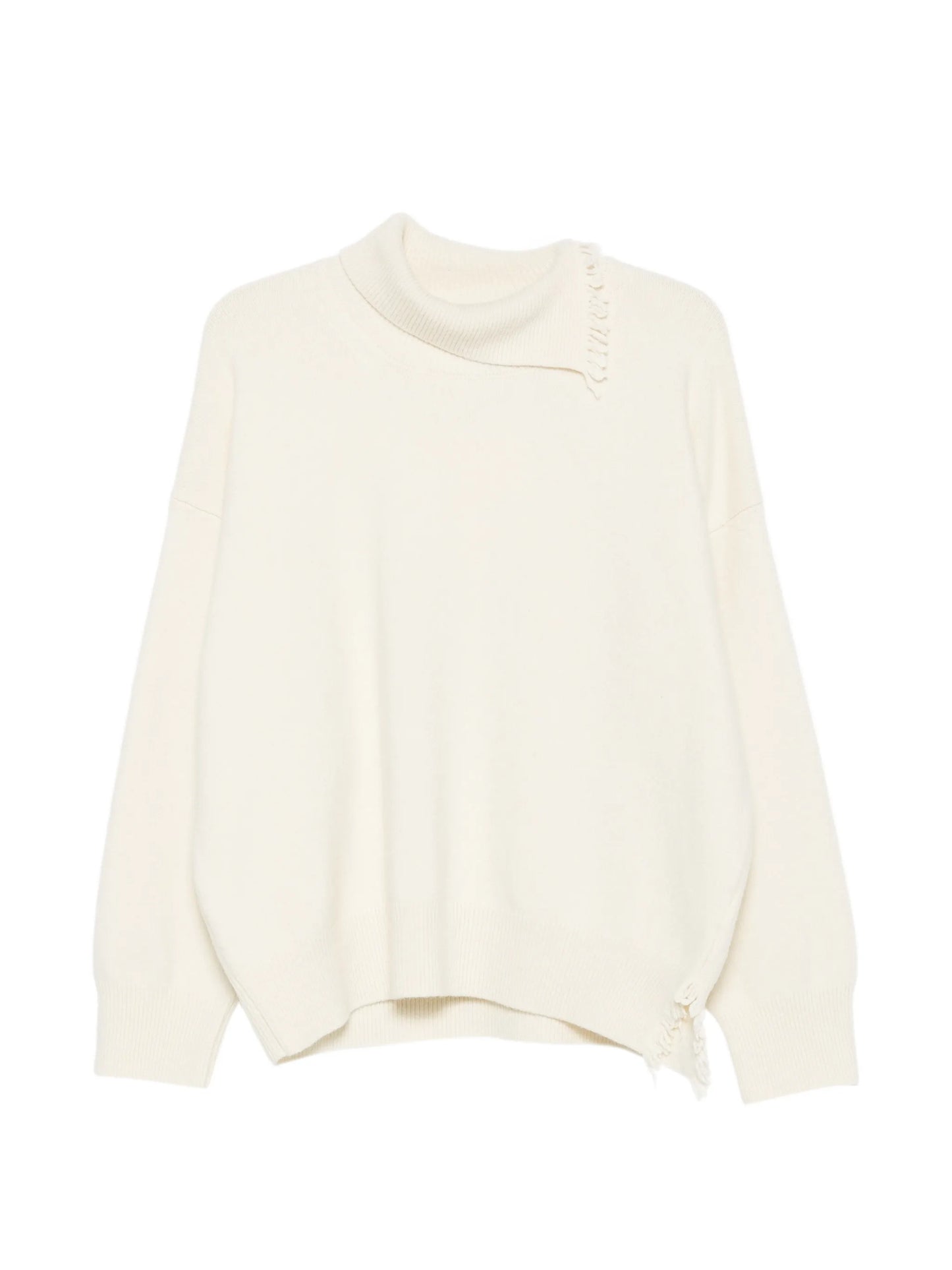 long-sleeve fringed sweater