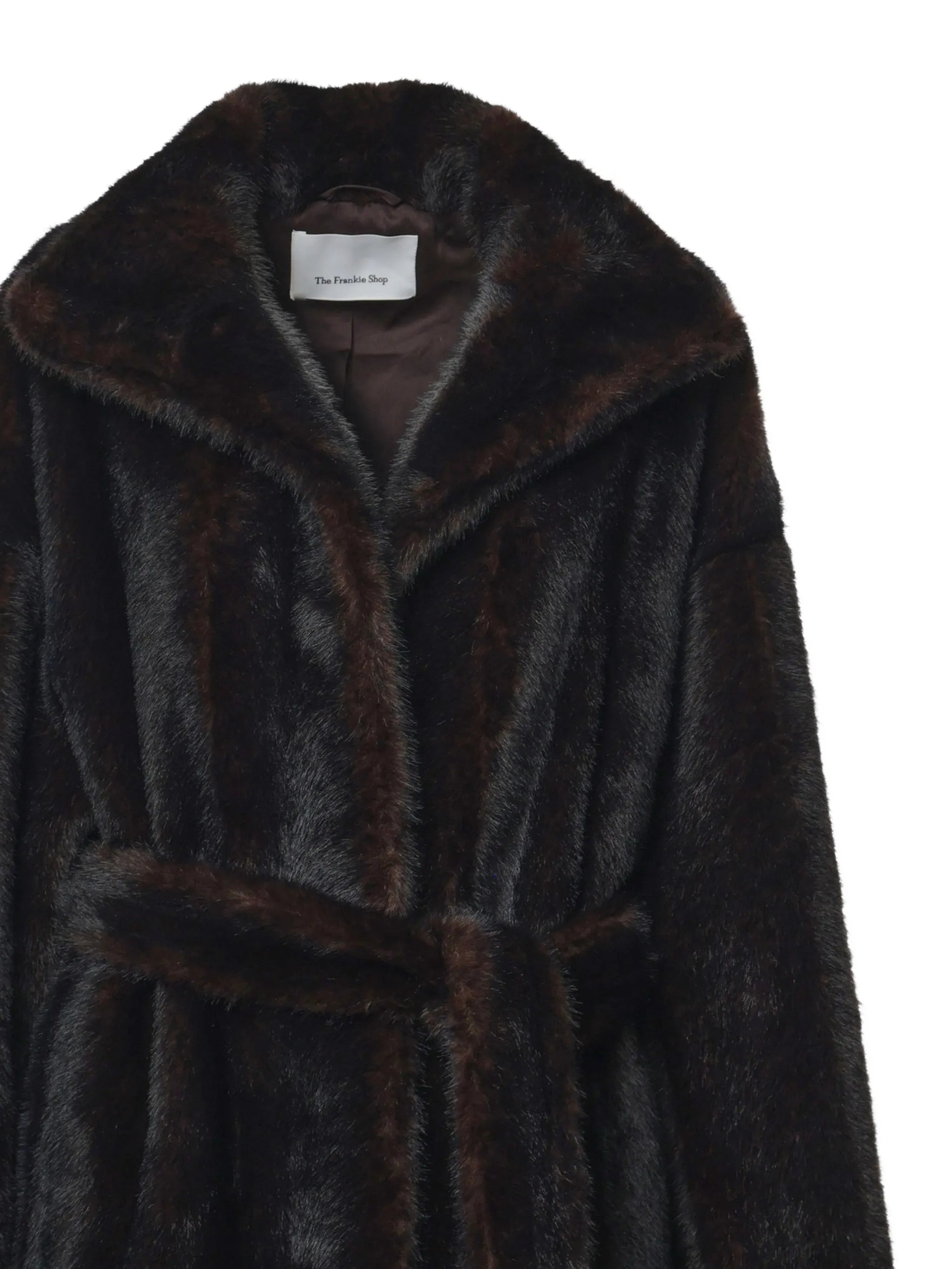 wide-lapel belted coat