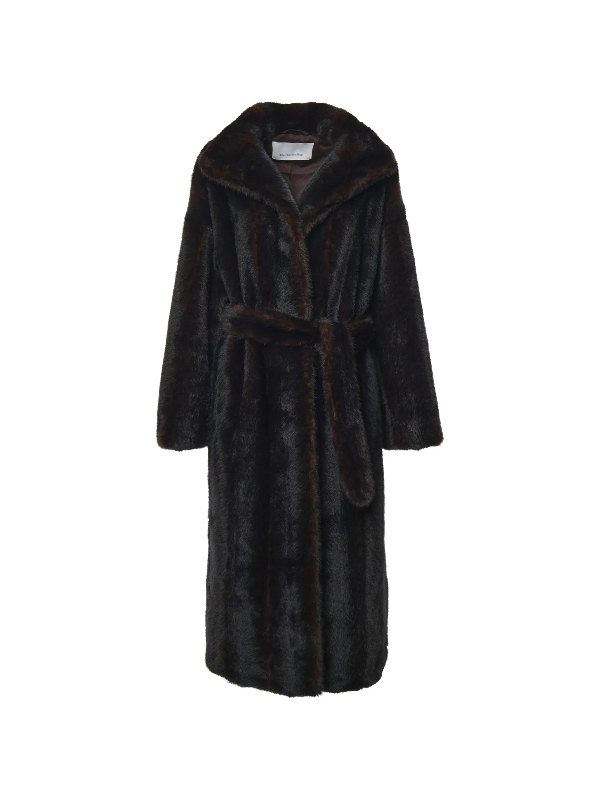 wide-lapel belted coat