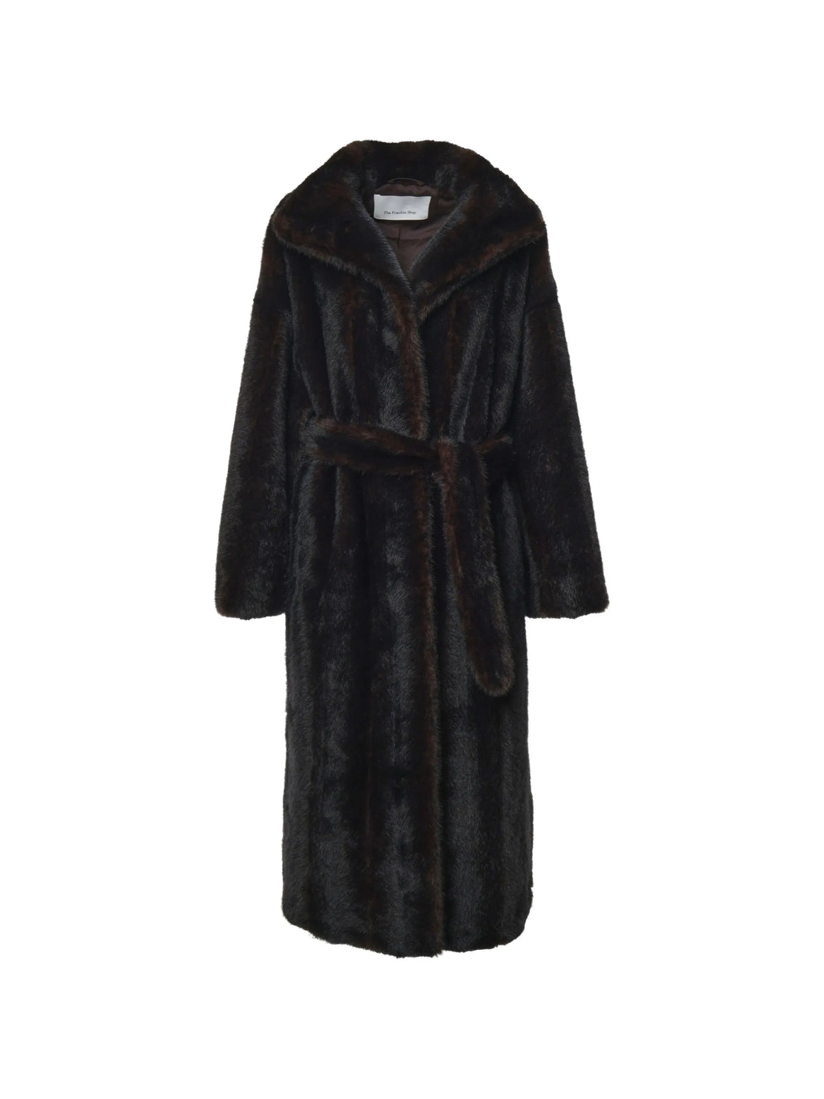 wide-lapel belted coat