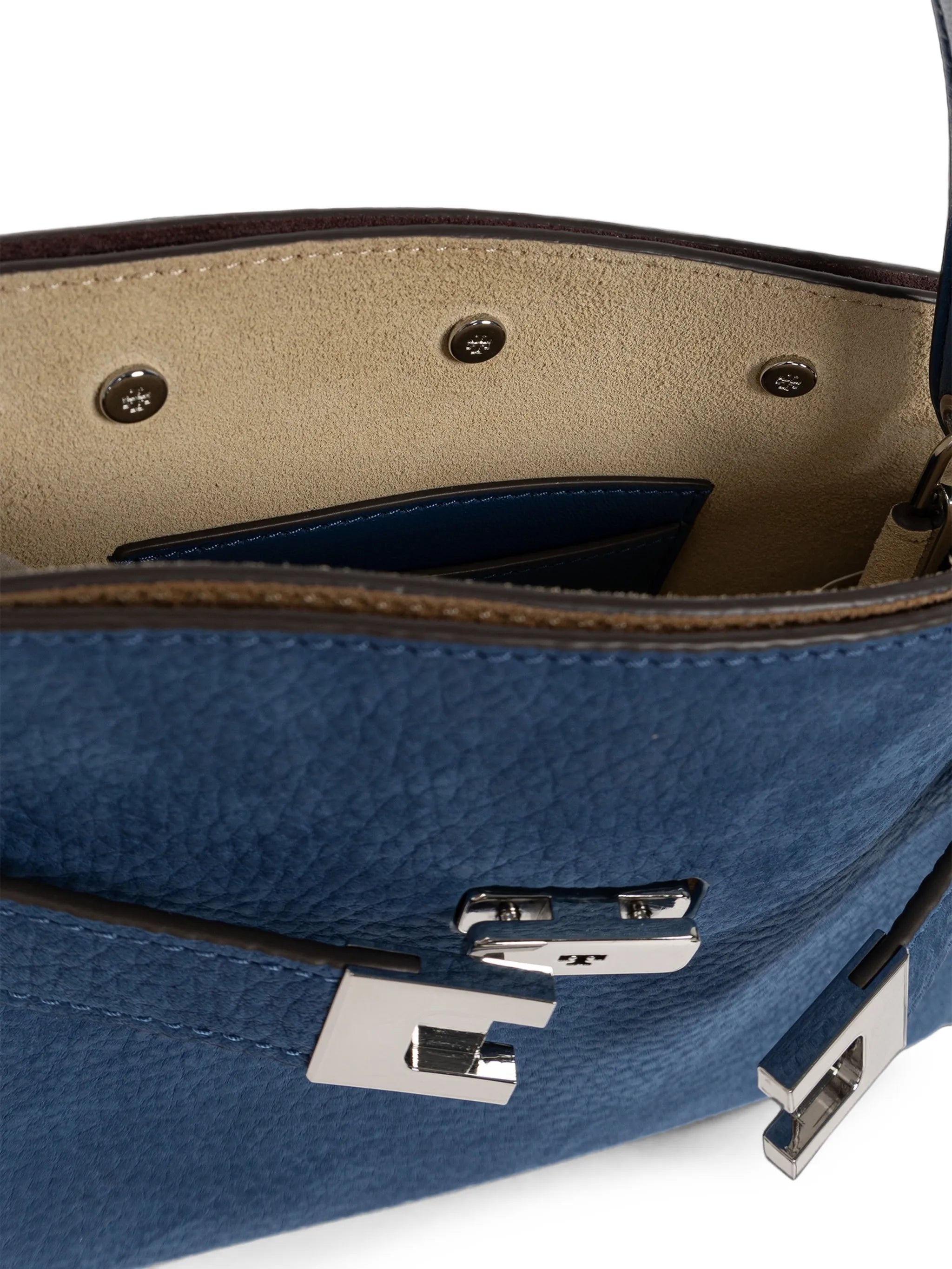 petite Lee Radziwill nubuck double bag