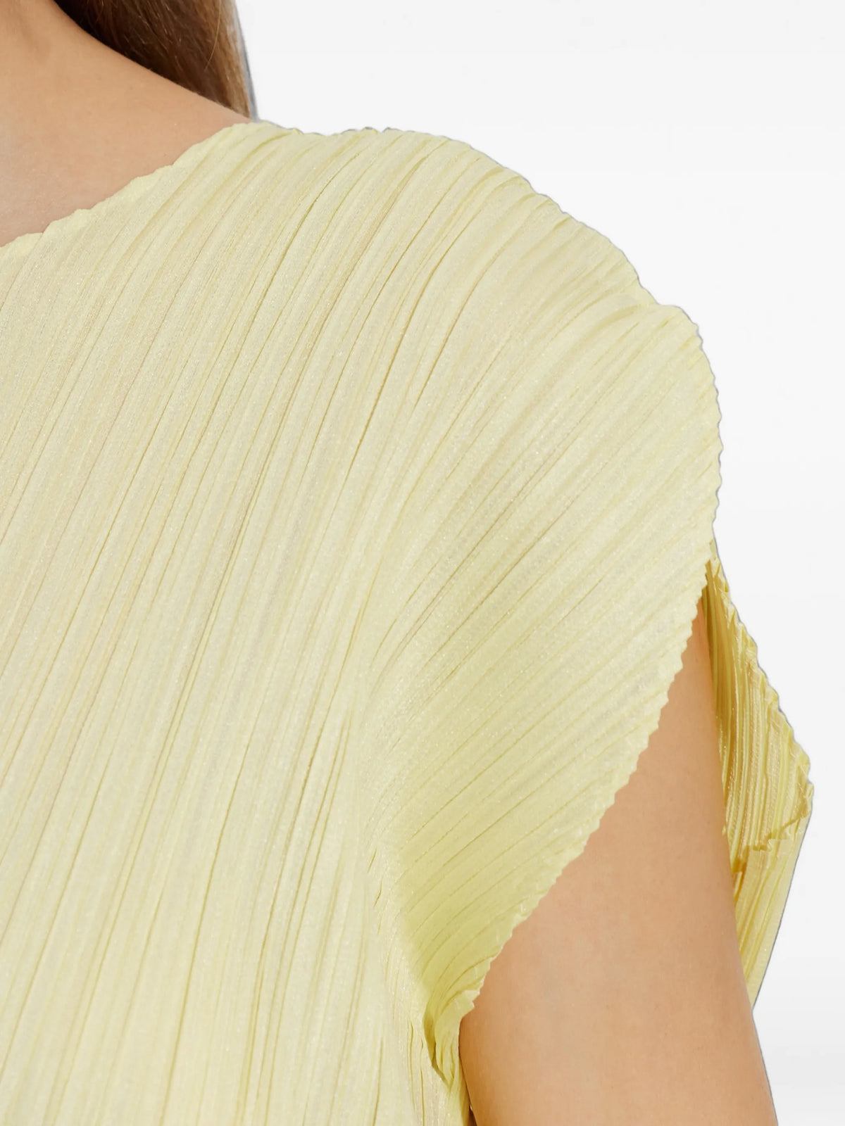 Monthly Colors: July pleated cap-sleeve top