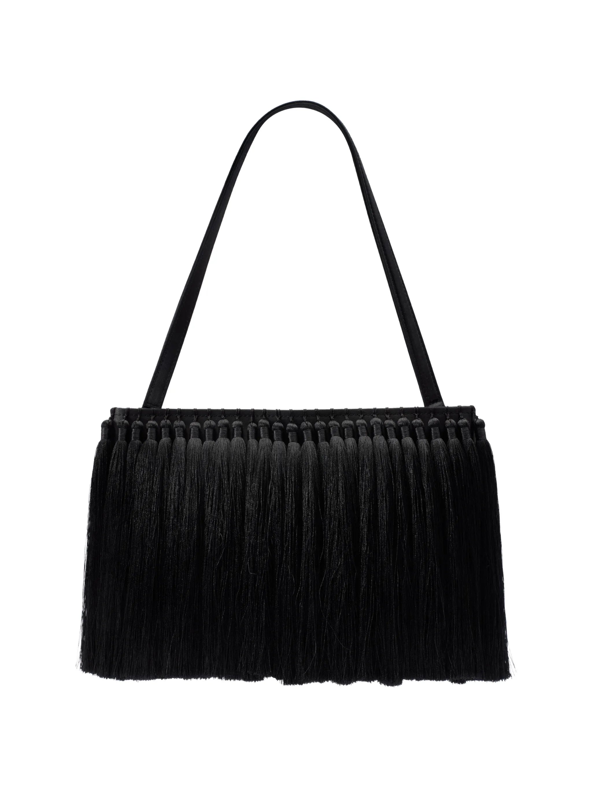 tassel boxy clutch bag