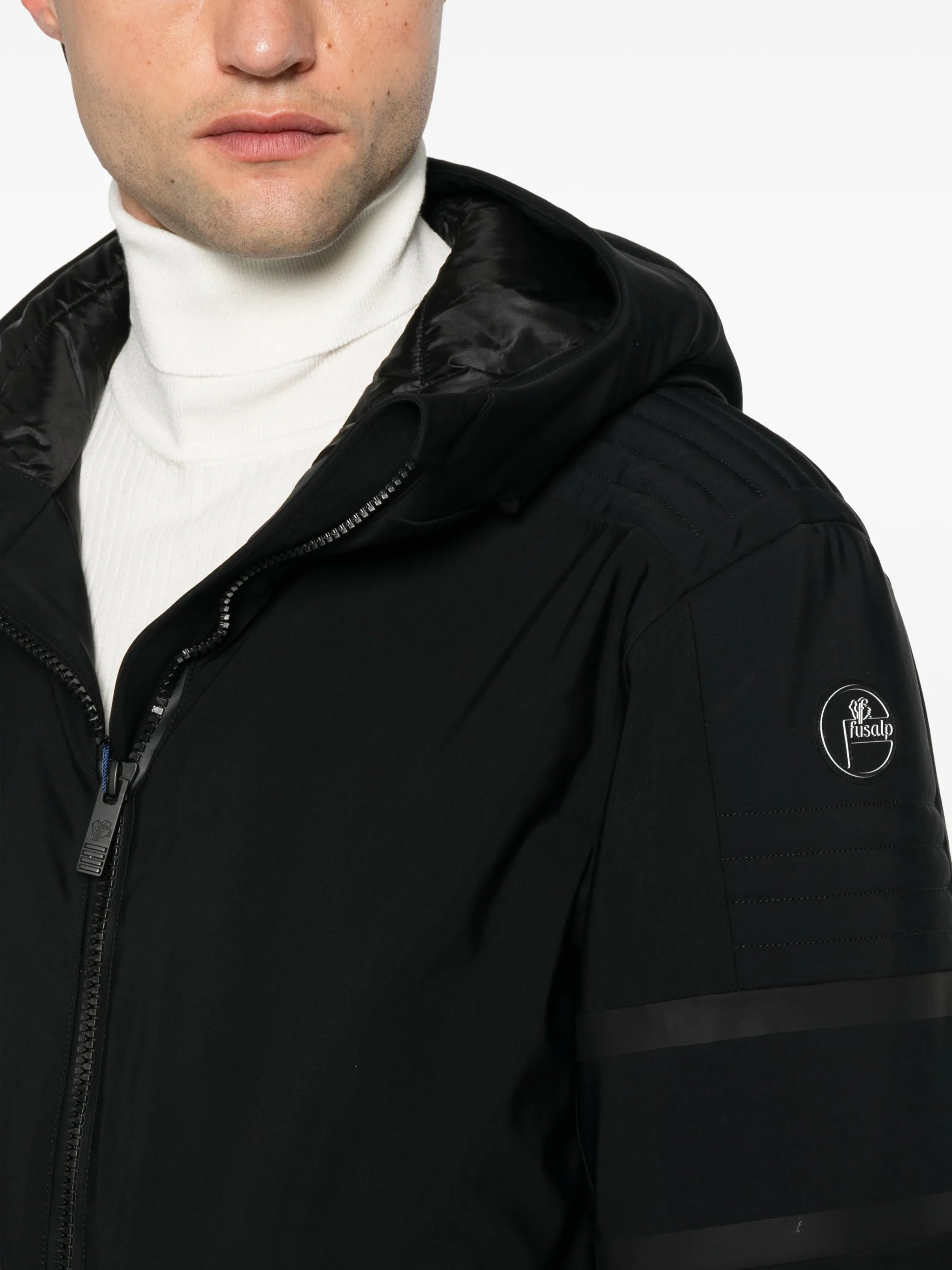 Amwo logo-patch ski jacket